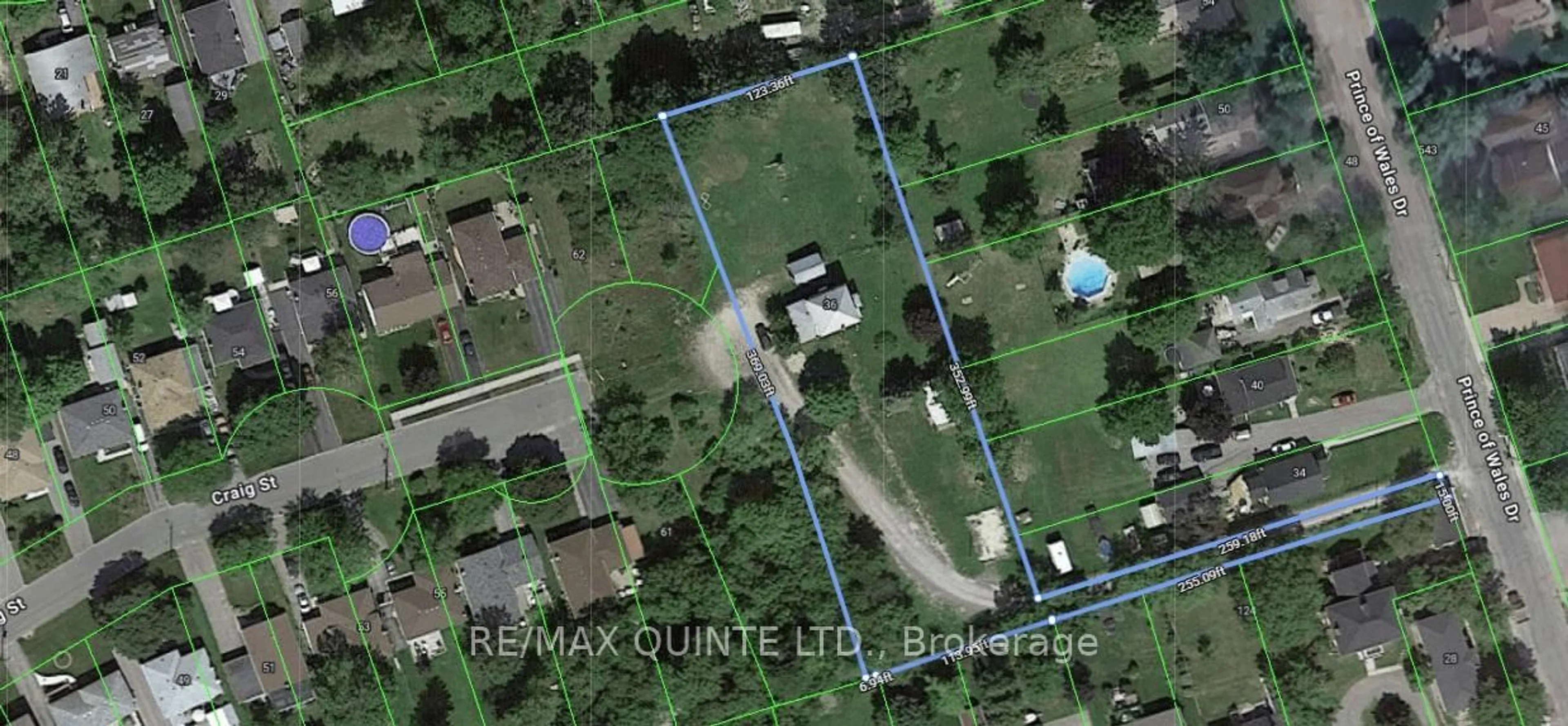 A pic from outside/outdoor area/front of a property/back of a property/a pic from drone, street for 34 Prince of Wales Dr, Belleville Ontario K8P 2T7