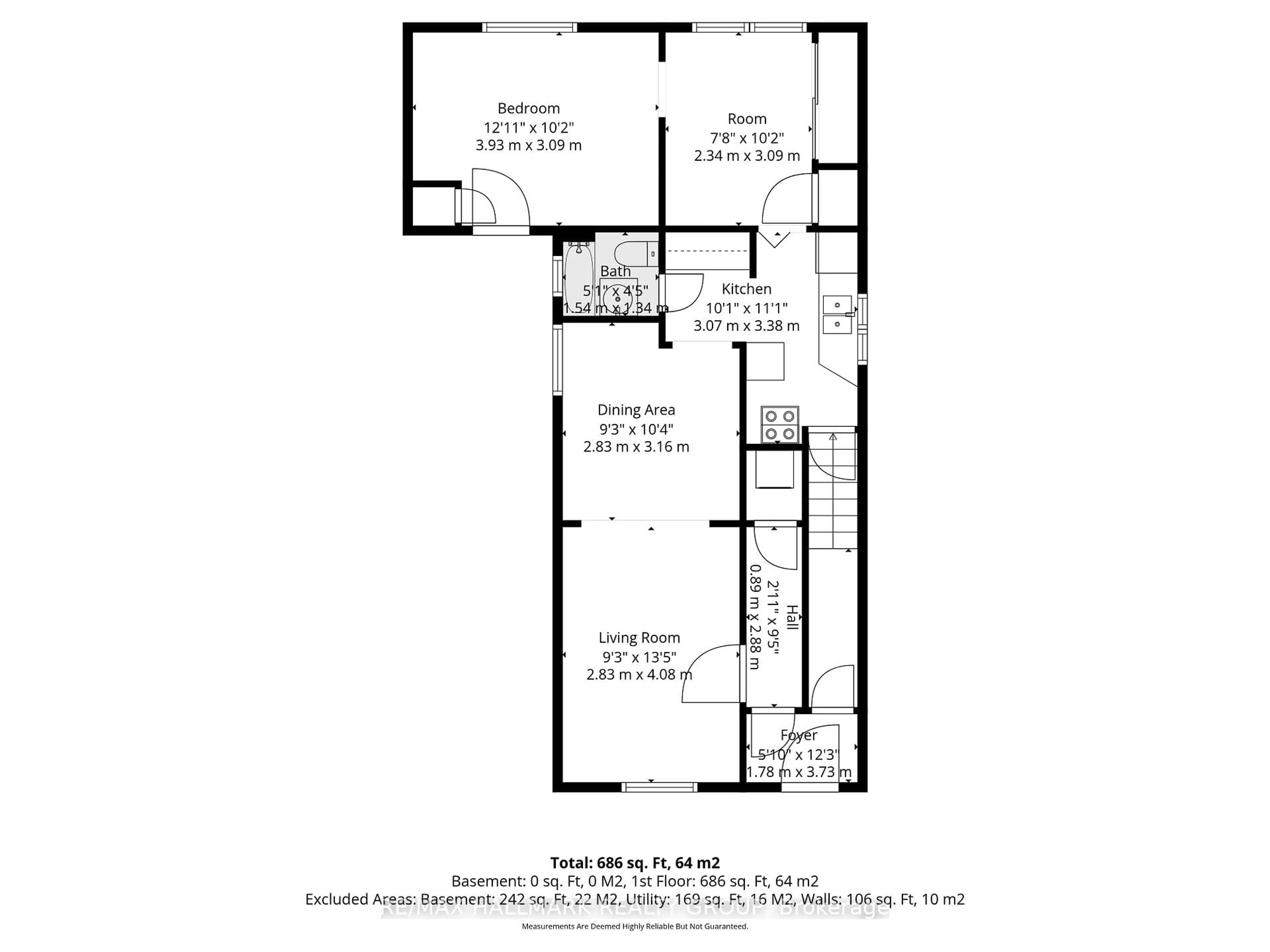 Floor plan for 58-60 Louisa St, Ottawa Ontario K1R 6Y8