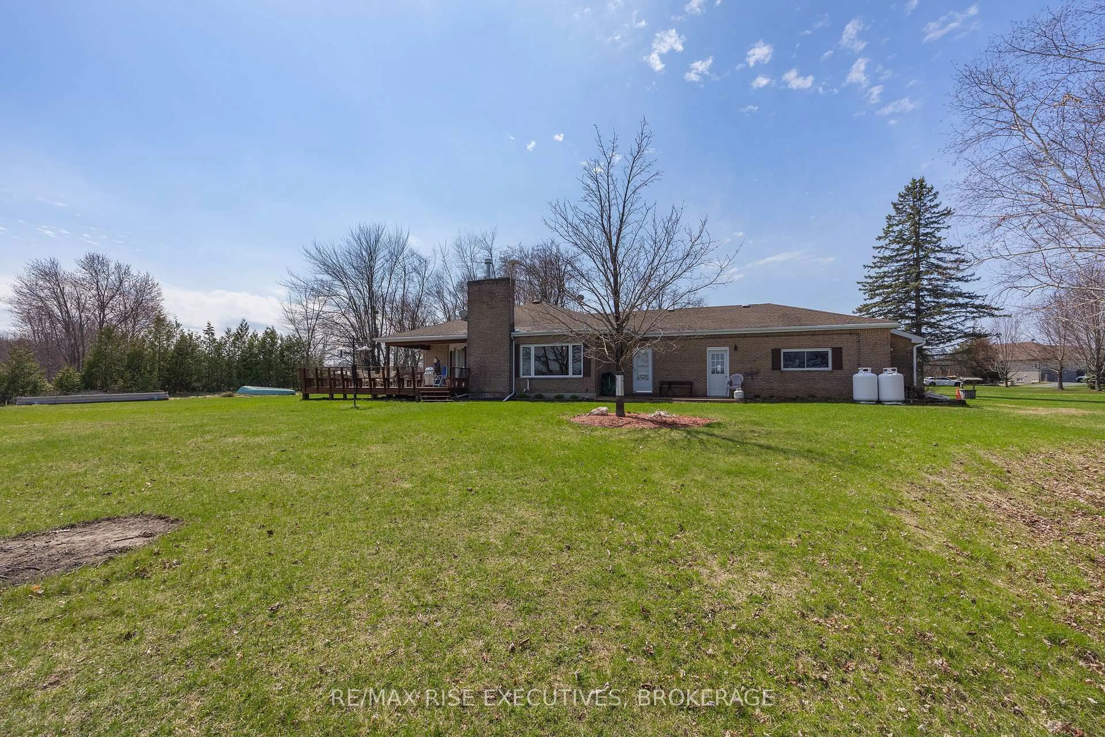 A pic from outside/outdoor area/front of a property/back of a property/a pic from drone, water/lake/river/ocean view for 5054 Lower Round Lake Rd, Battersea Ontario K0H 1H0