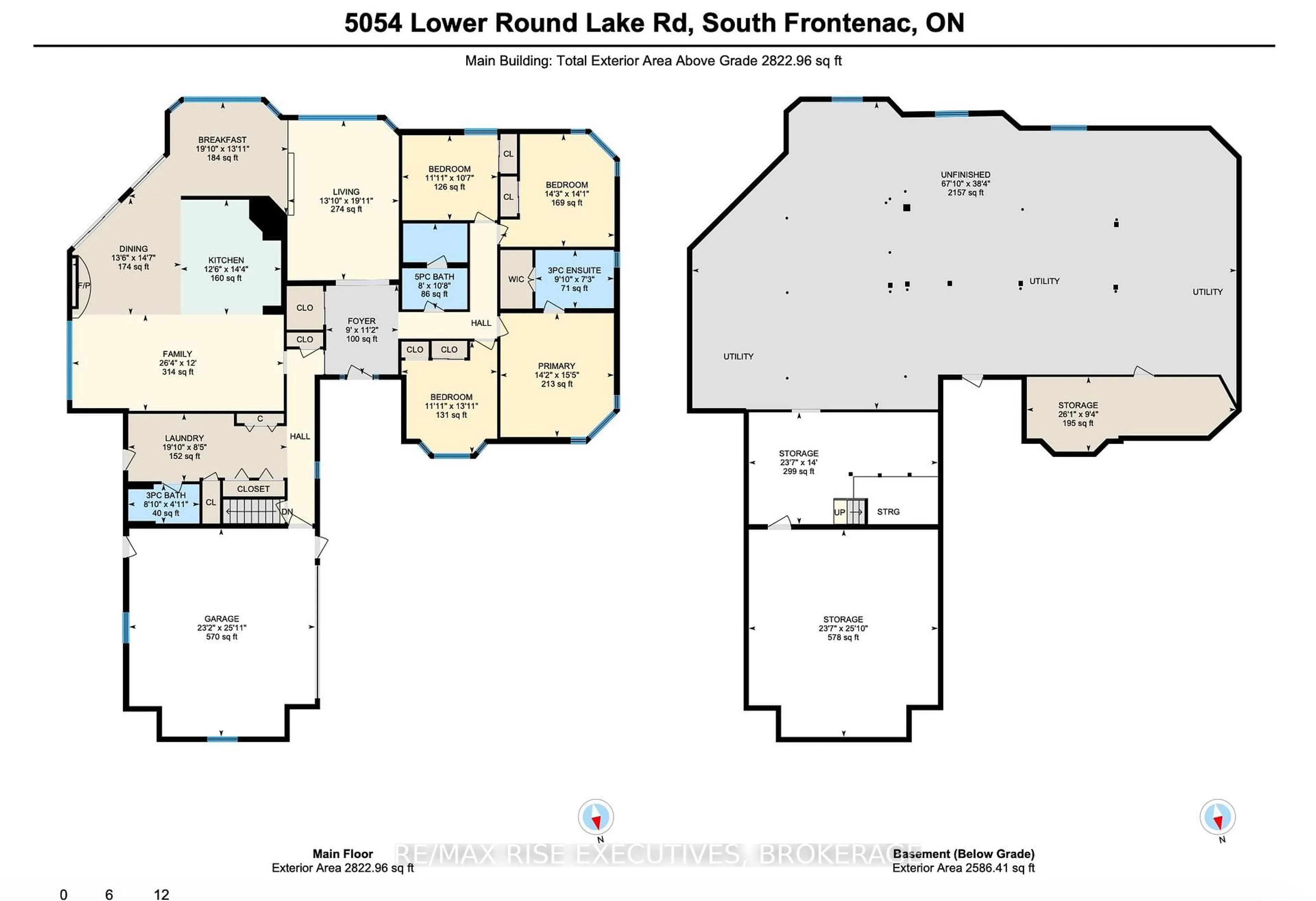 Floor plan for 5054 Lower Round Lake Rd, Battersea Ontario K0H 1H0
