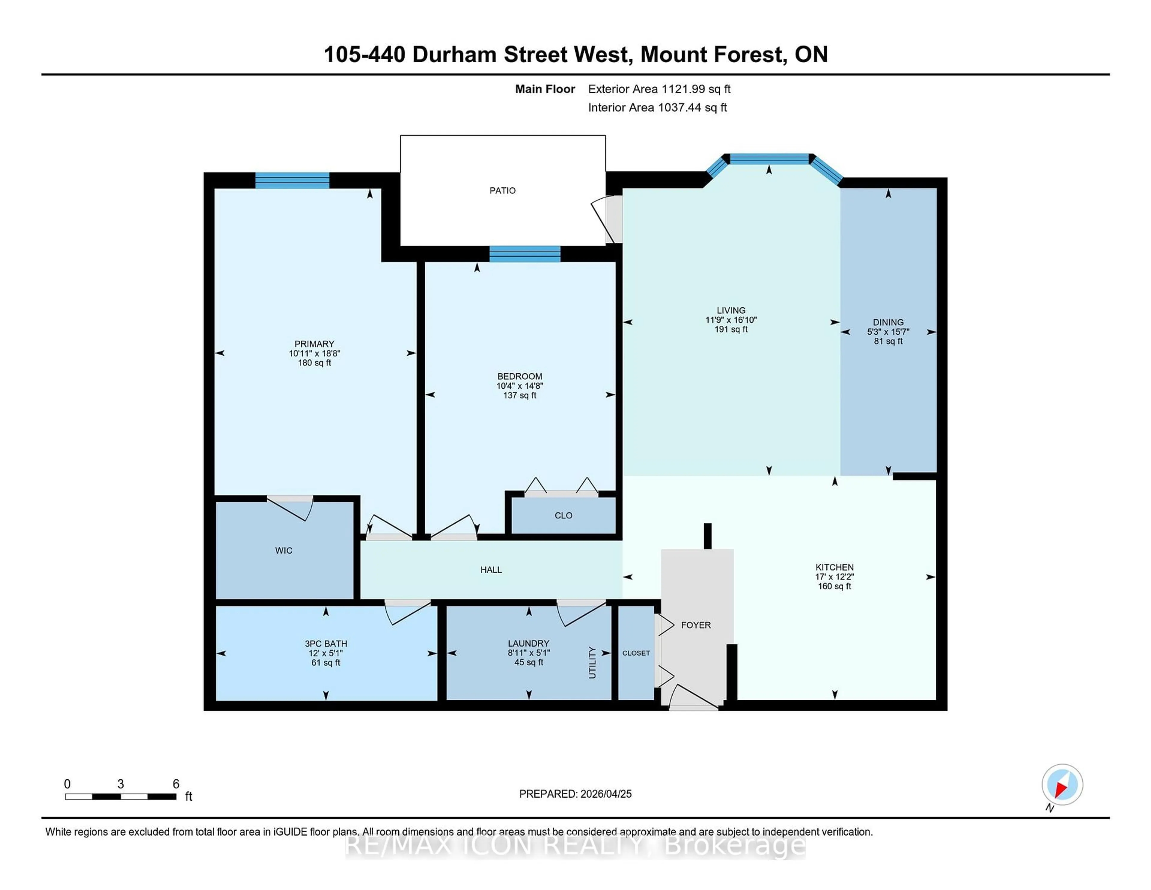 Floor plan for 440 Durham St #5, Wellington North Ontario N0G 2L1