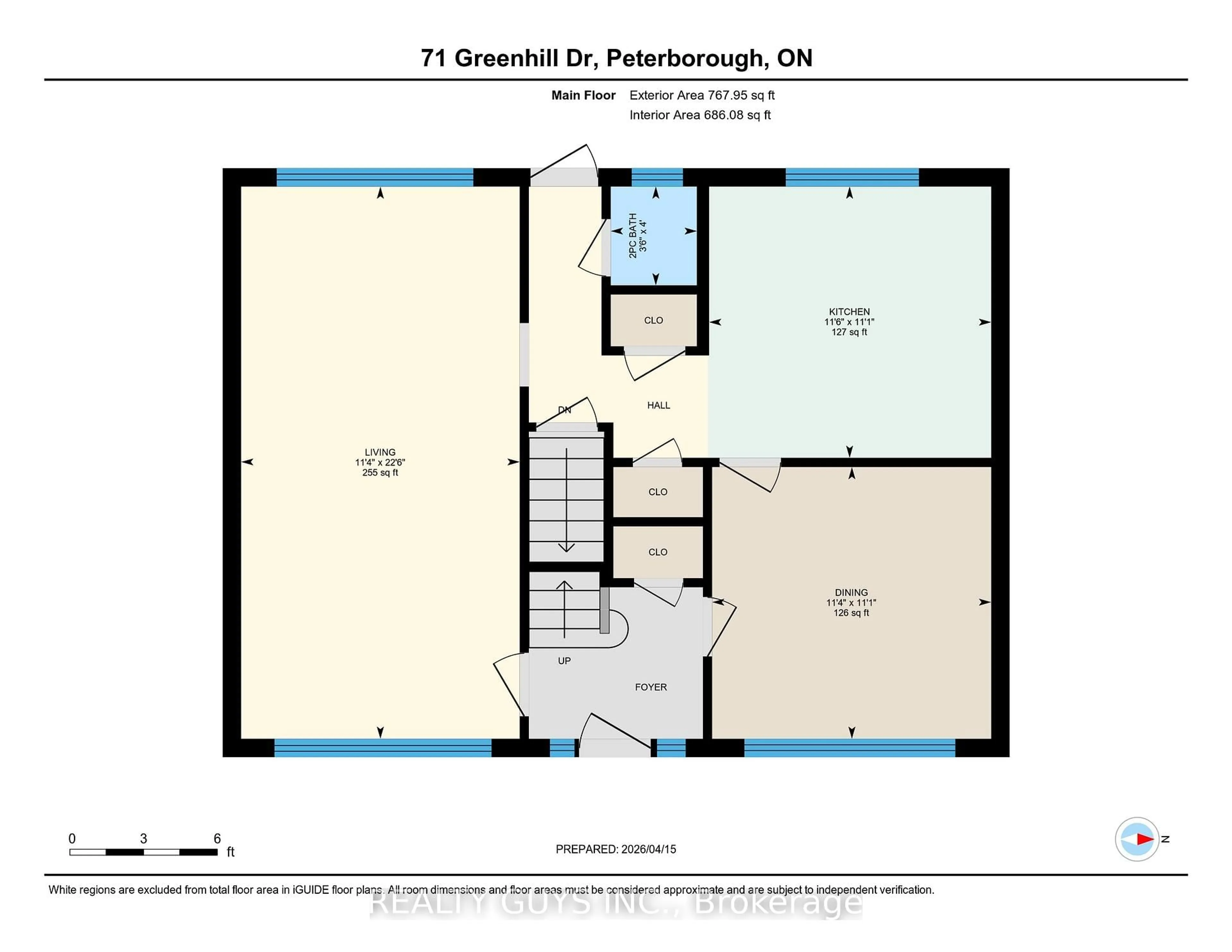 Floor plan for 71 Greenhill Dr, Peterborough Ontario K9J 6E2
