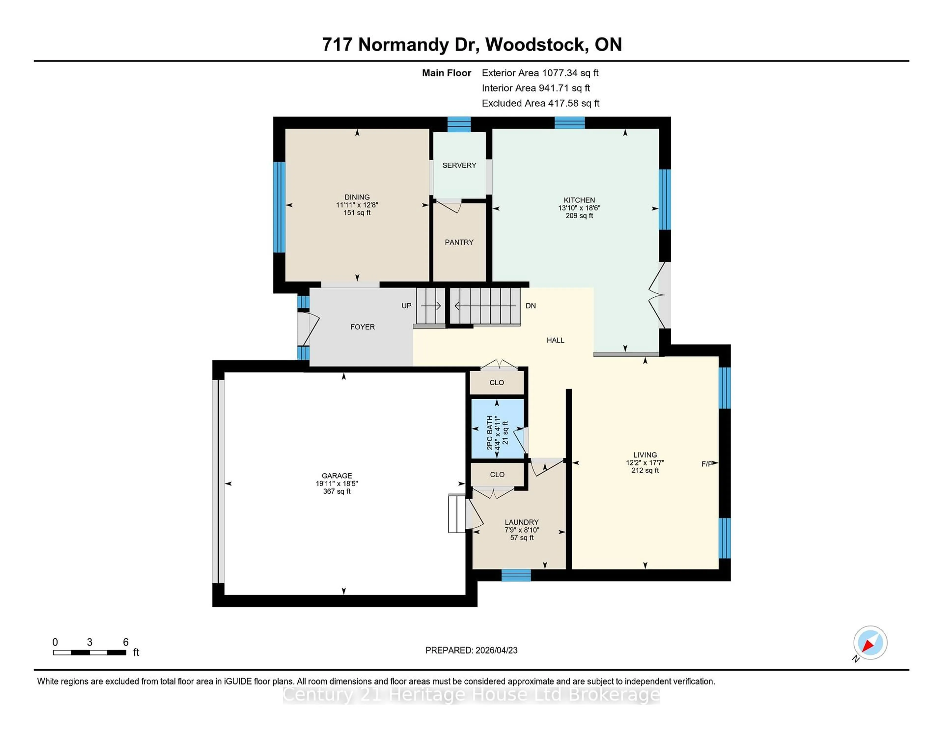 Floor plan for 717 Normandy Dr, Woodstock Ontario N4T 0C5