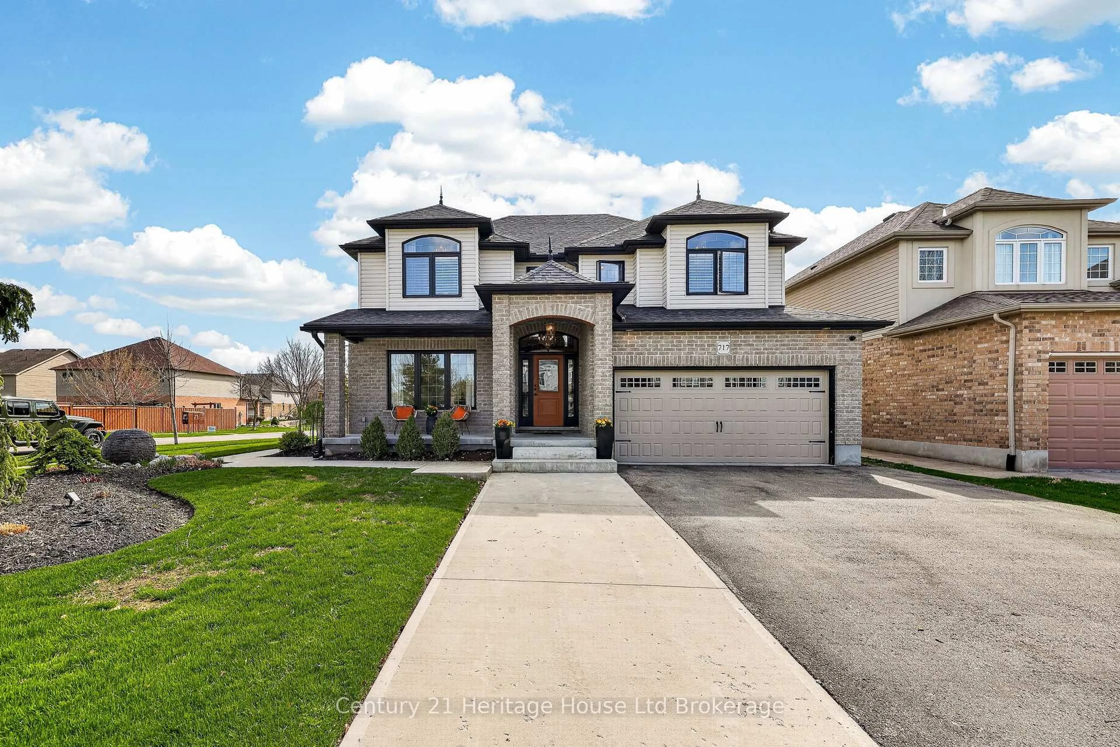 Home with brick exterior material, street for 717 Normandy Dr, Woodstock Ontario N4T 0C5