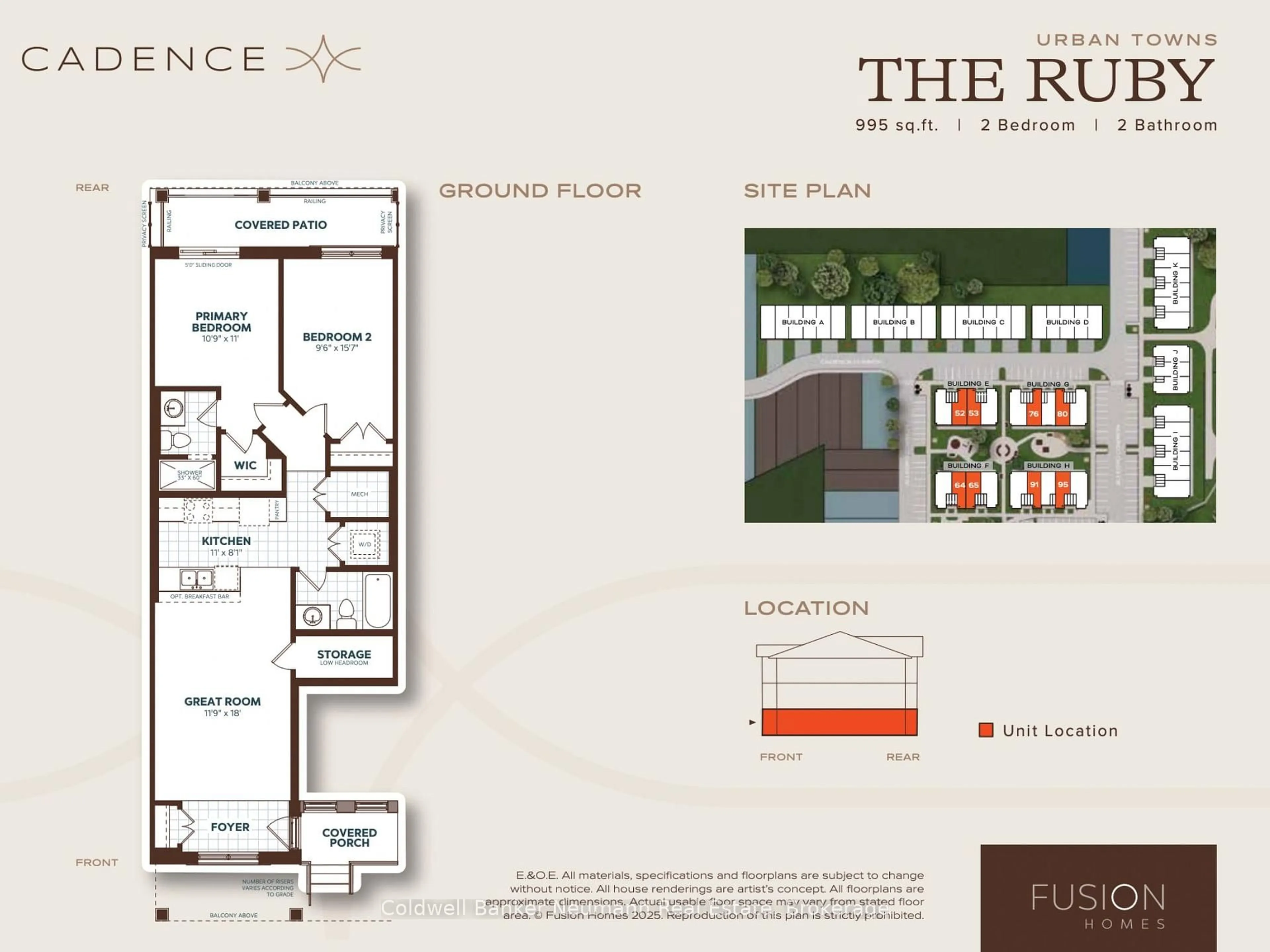 Floor plan for 6-53 Allegro Common, Cambridge Ontario N3C 1A5
