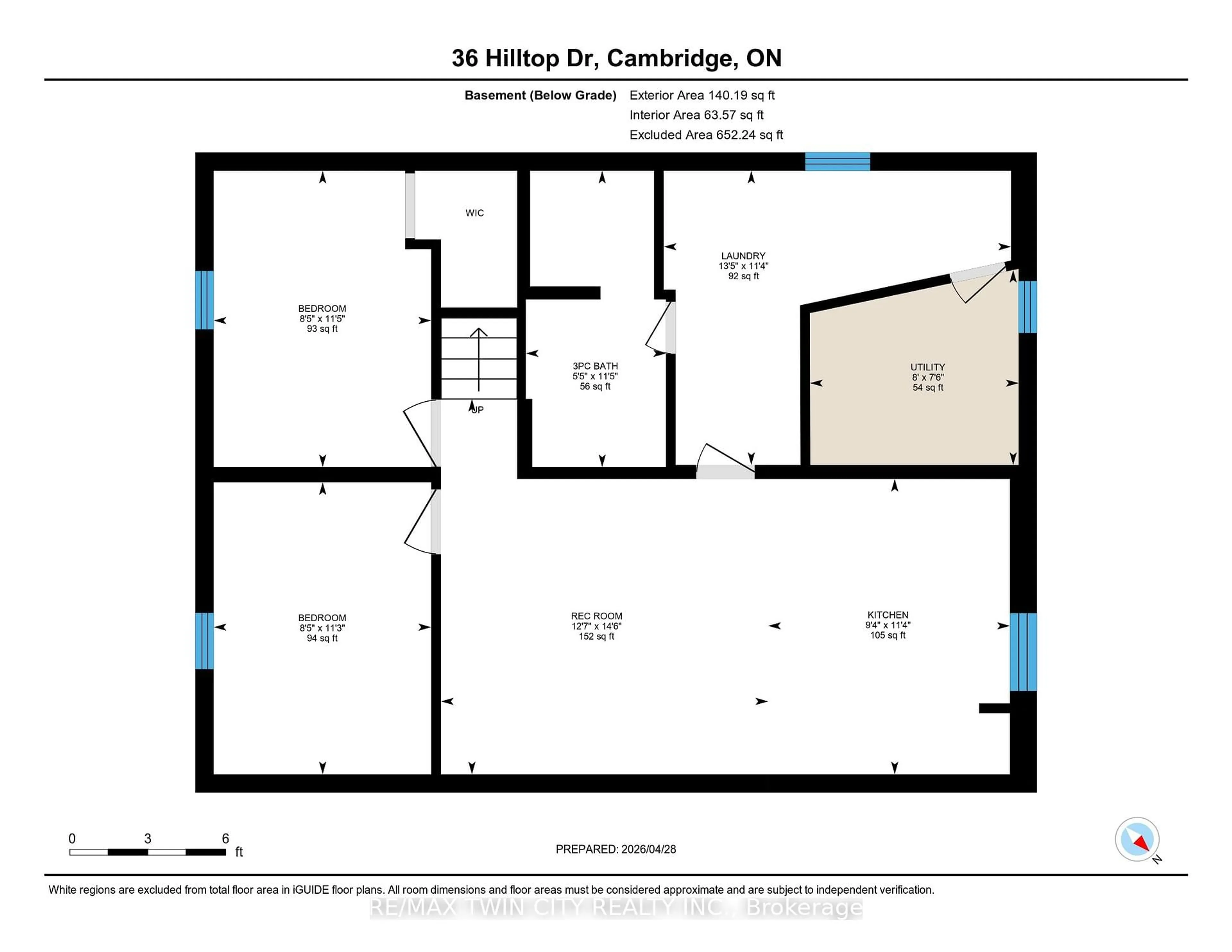 Floor plan for 36 Hilltop Dr, Cambridge Ontario N1R 1T1