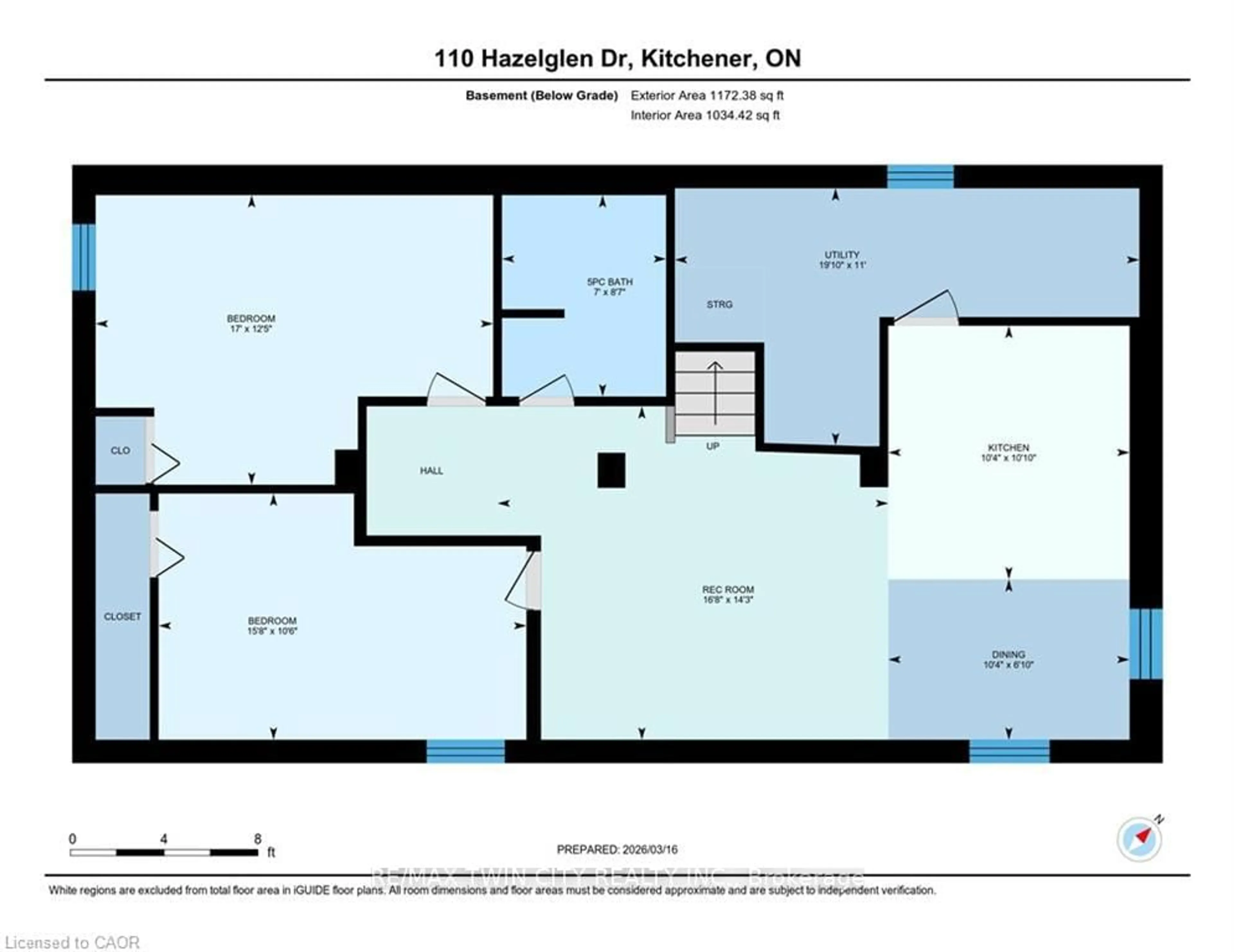 Floor plan for 110 HAZELGLEN Dr, Kitchener Ontario N2M 2E5