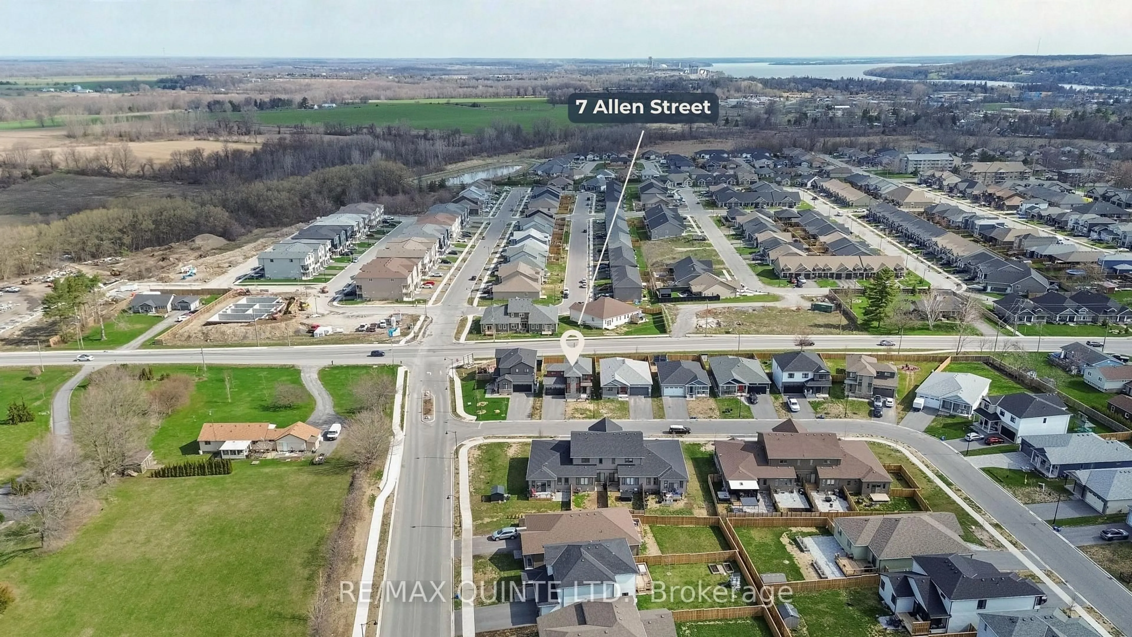 A pic from outside/outdoor area/front of a property/back of a property/a pic from drone, street for 7 Allen St, Prince Edward County Ontario K0K 2T0