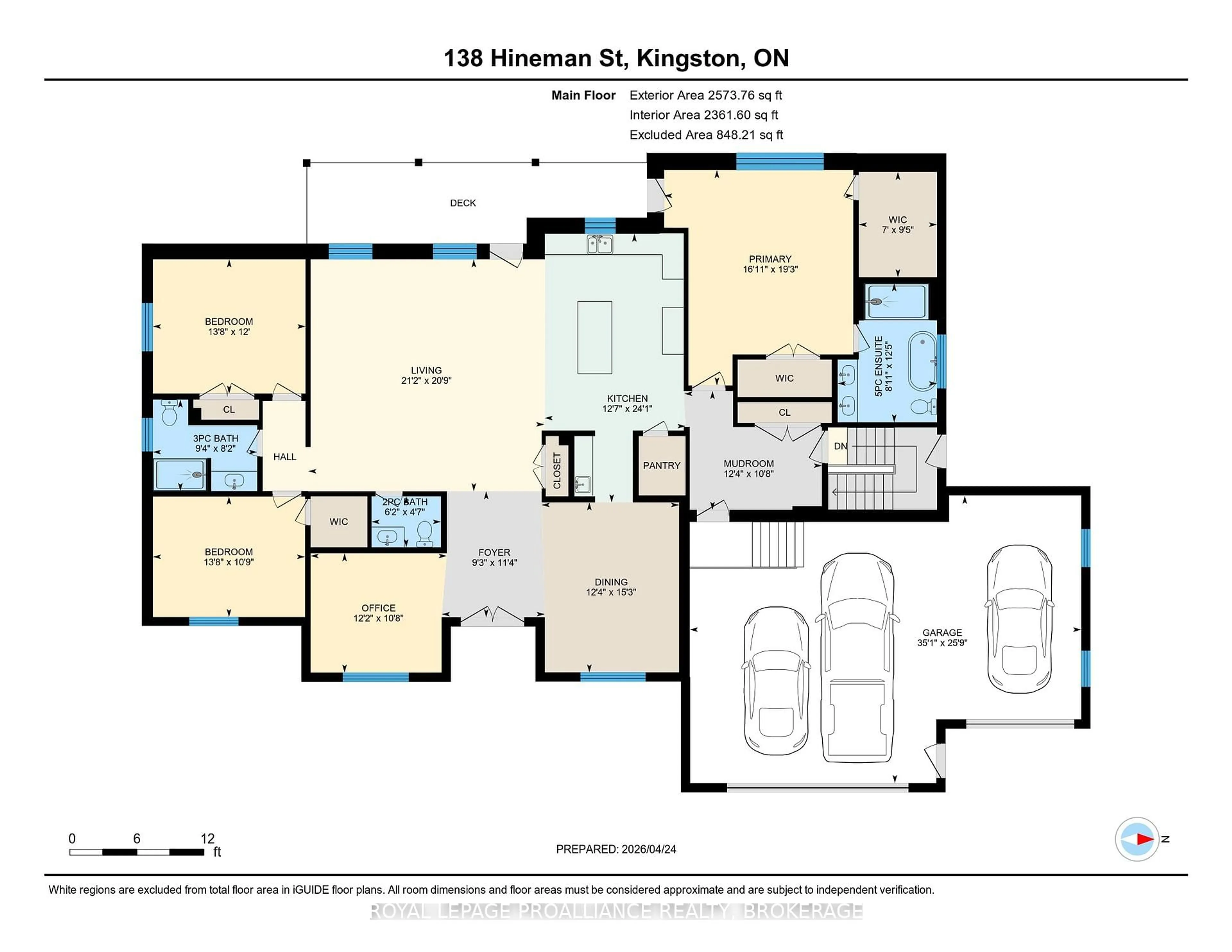 Floor plan for 138 Hineman St, Kingston Ontario K7L 0G2
