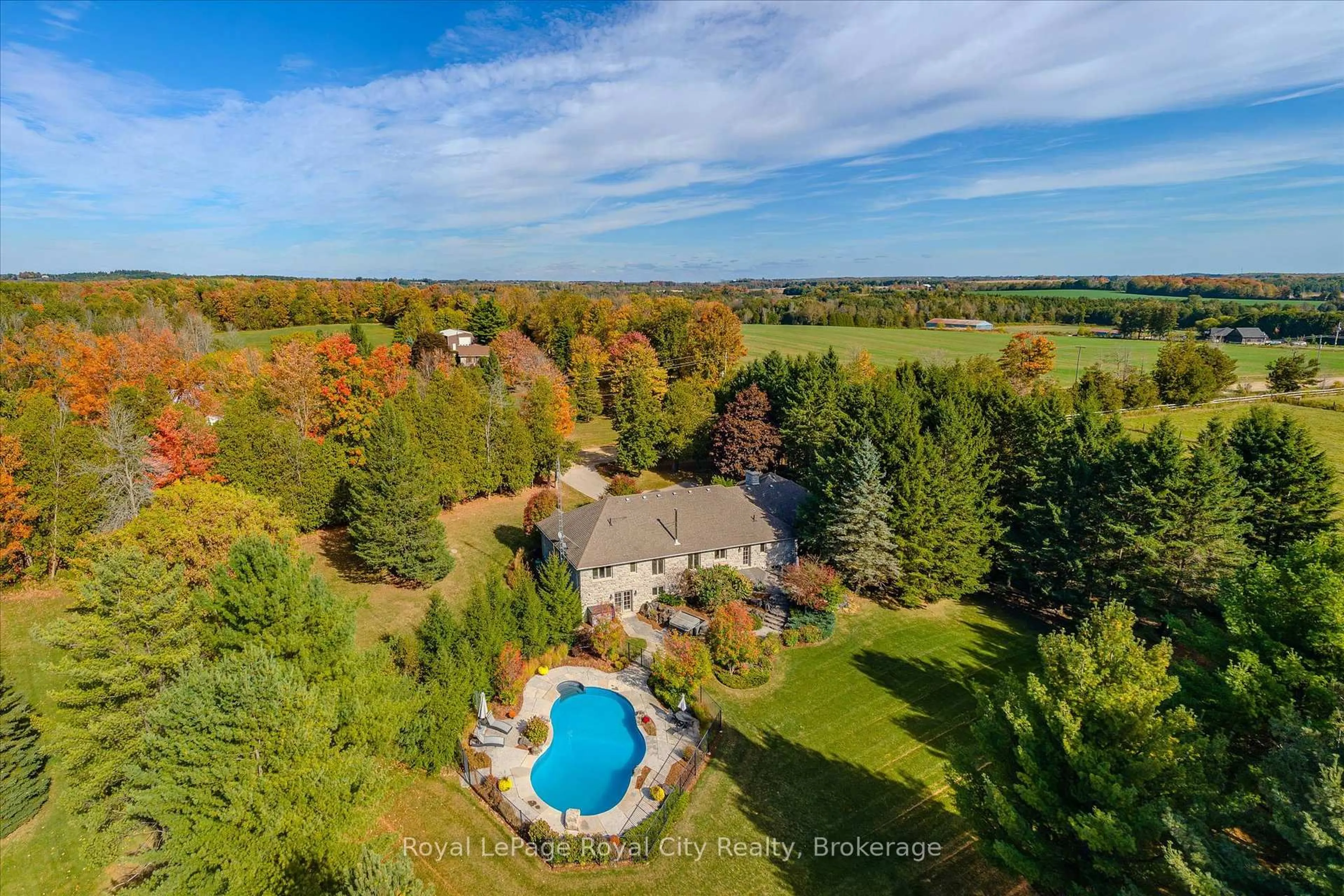 A pic from outside/outdoor area/front of a property/back of a property/a pic from drone, water/lake/river/ocean view for 5622 Third Line, Guelph/Eramosa Ontario N0B 2K0