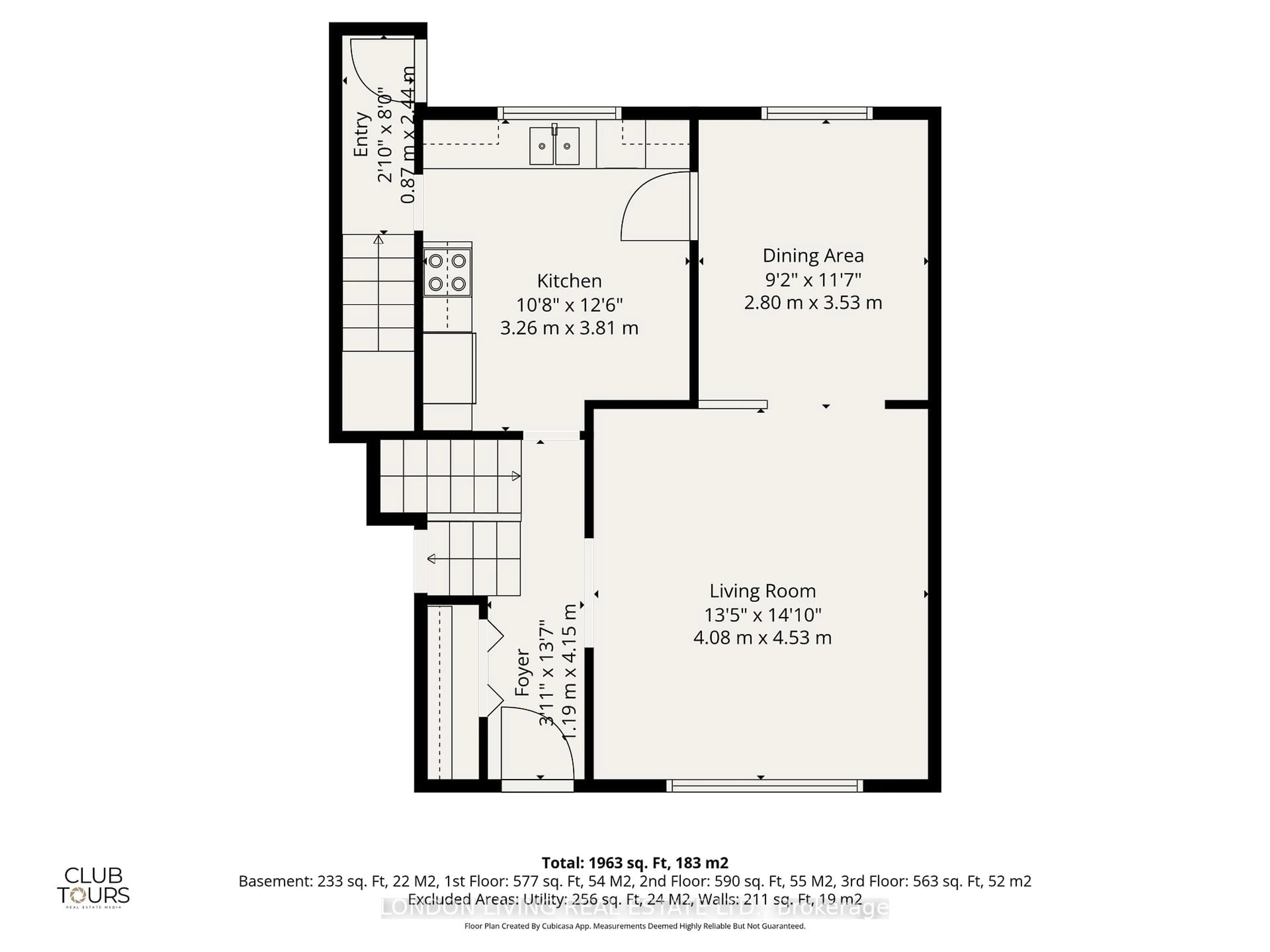 Floor plan for 172 Meridene Cres, London North Ontario N5X 1G2