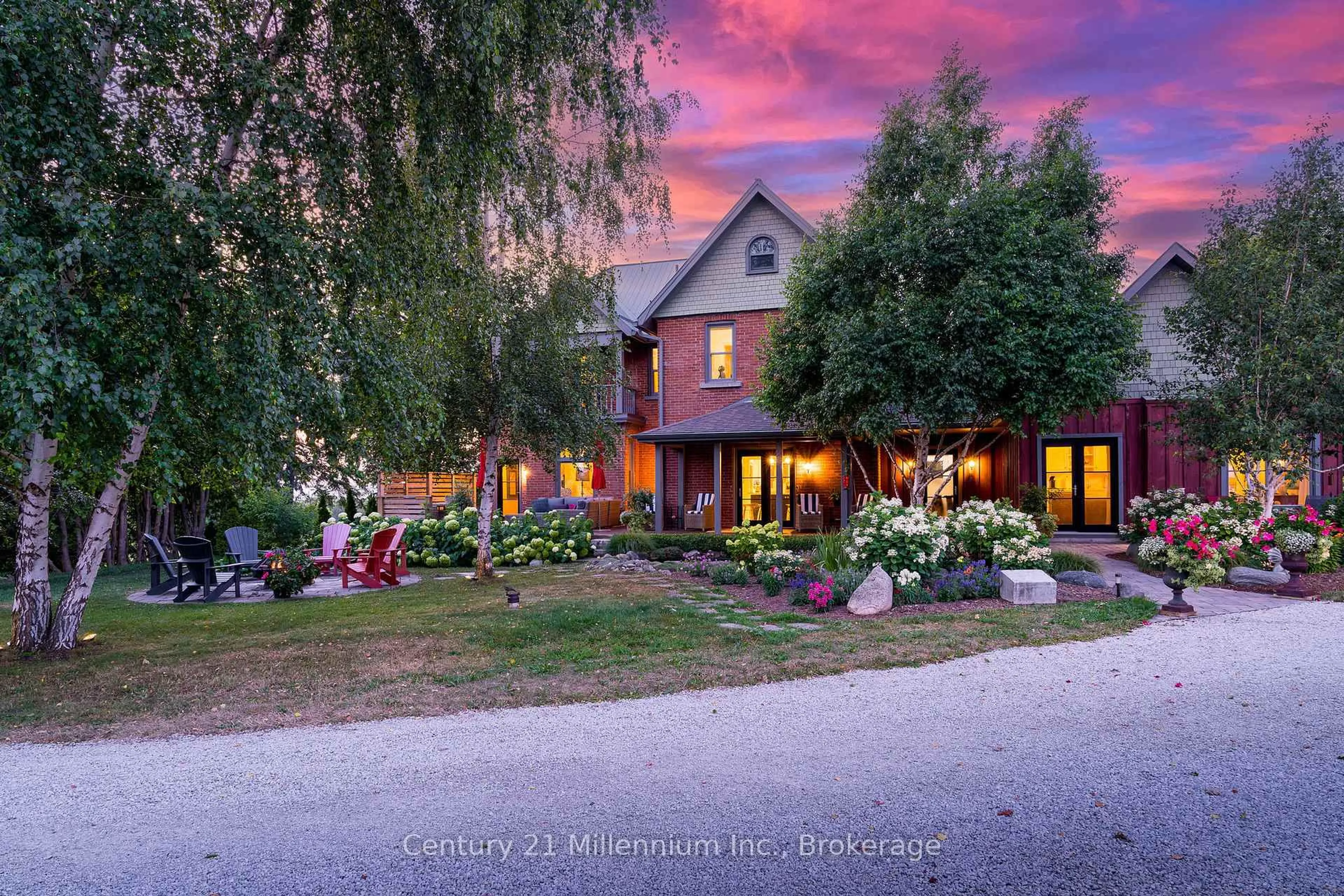 A pic from outside/outdoor area/front of a property/back of a property/a pic from drone, street for 157397 7th Line, R.R.#2 Line, Meaford Ontario N4L 1W5