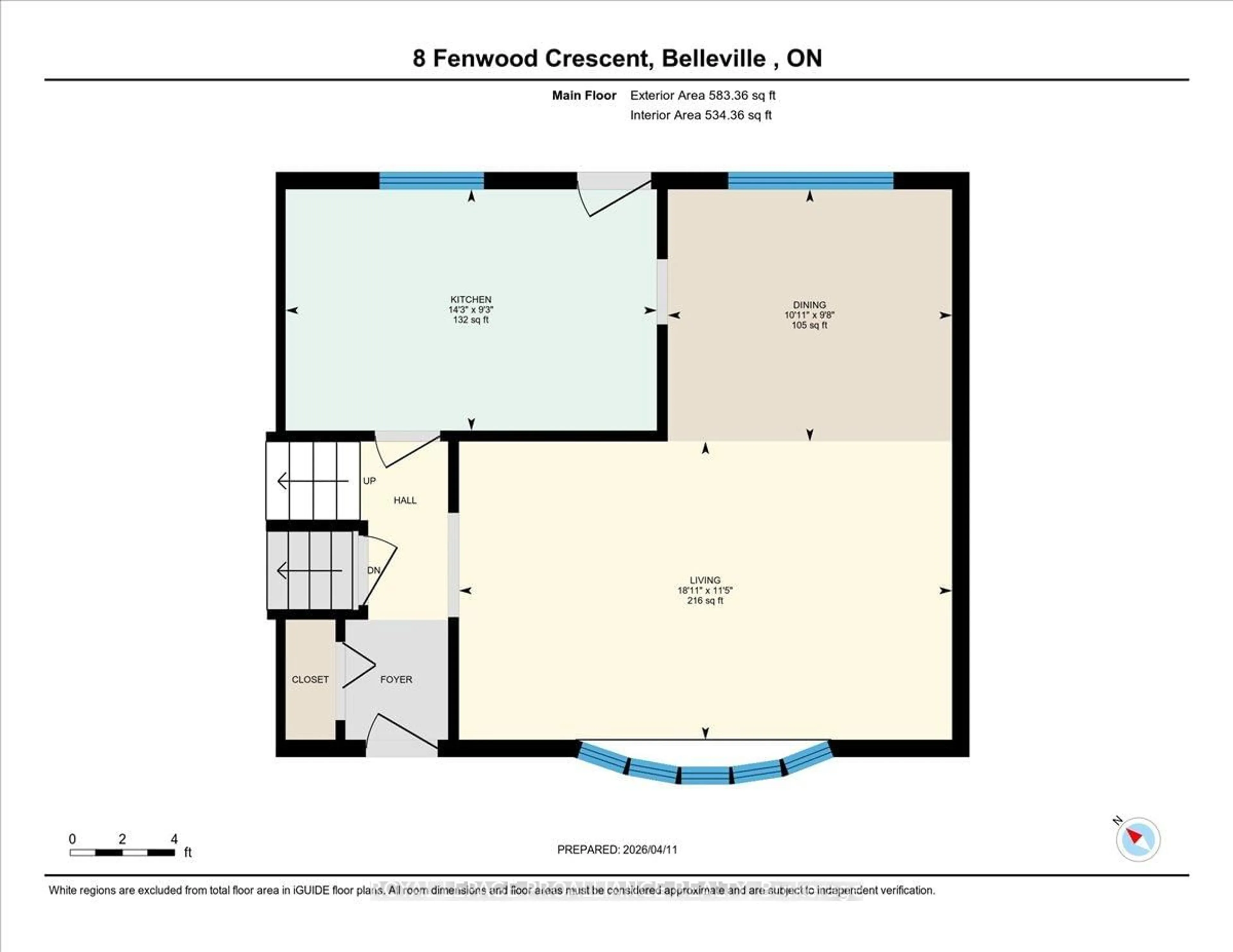 Floor plan for 8 Fenwood Cres, Prince Edward County Ontario K8N 4Z7
