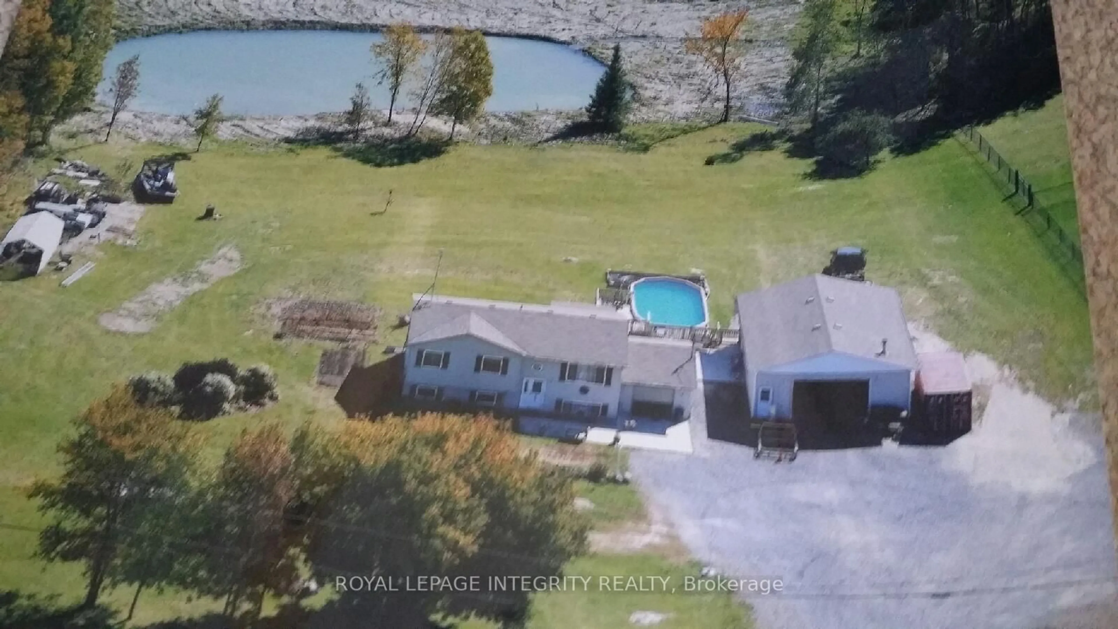 A pic from outside/outdoor area/front of a property/back of a property/a pic from drone, water/lake/river/ocean view for 699 Ferguson Falls Rd, Carleton Place Ontario K7C 3P1