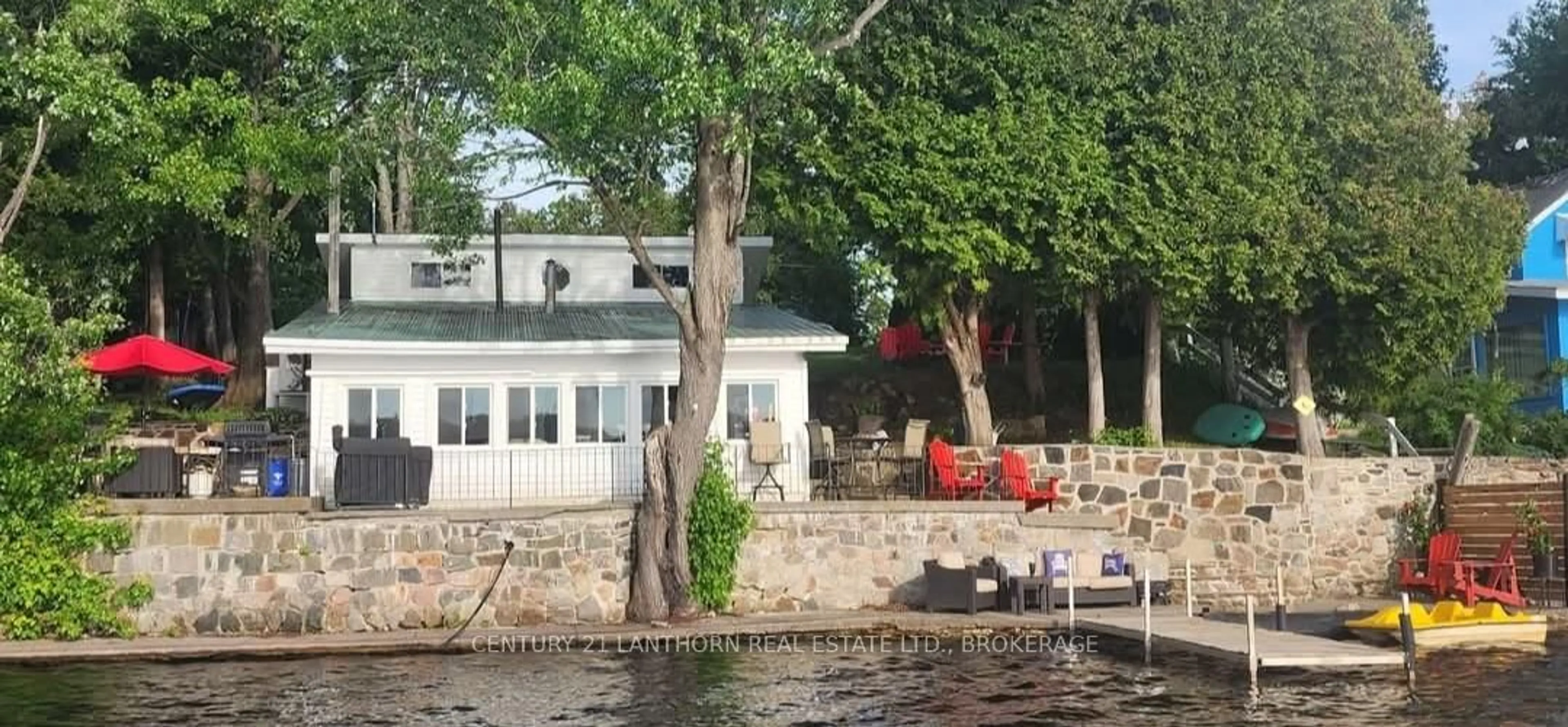 Patio, water/lake/river/ocean view for 7 South Shore Dr, Tamworth Ontario K0K 3G0