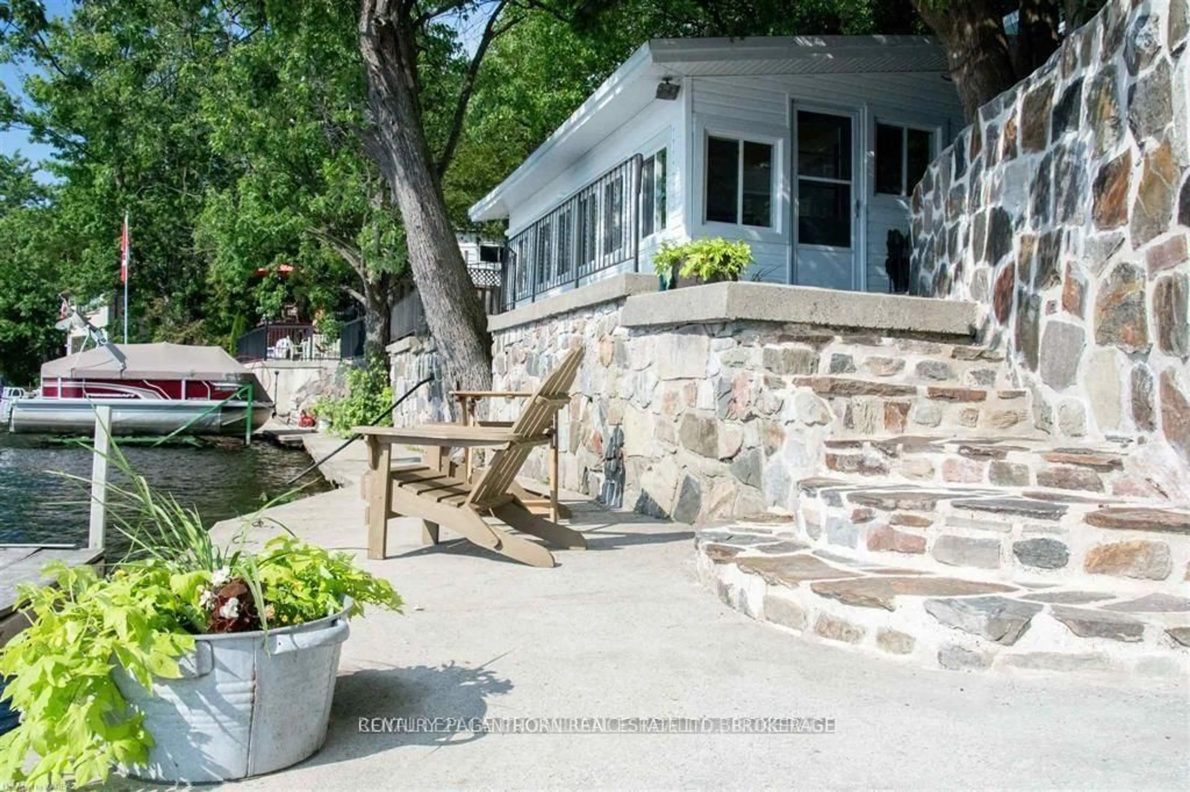 Patio, water/lake/river/ocean view for 7 South Shore Dr, Tamworth Ontario K0K 3G0