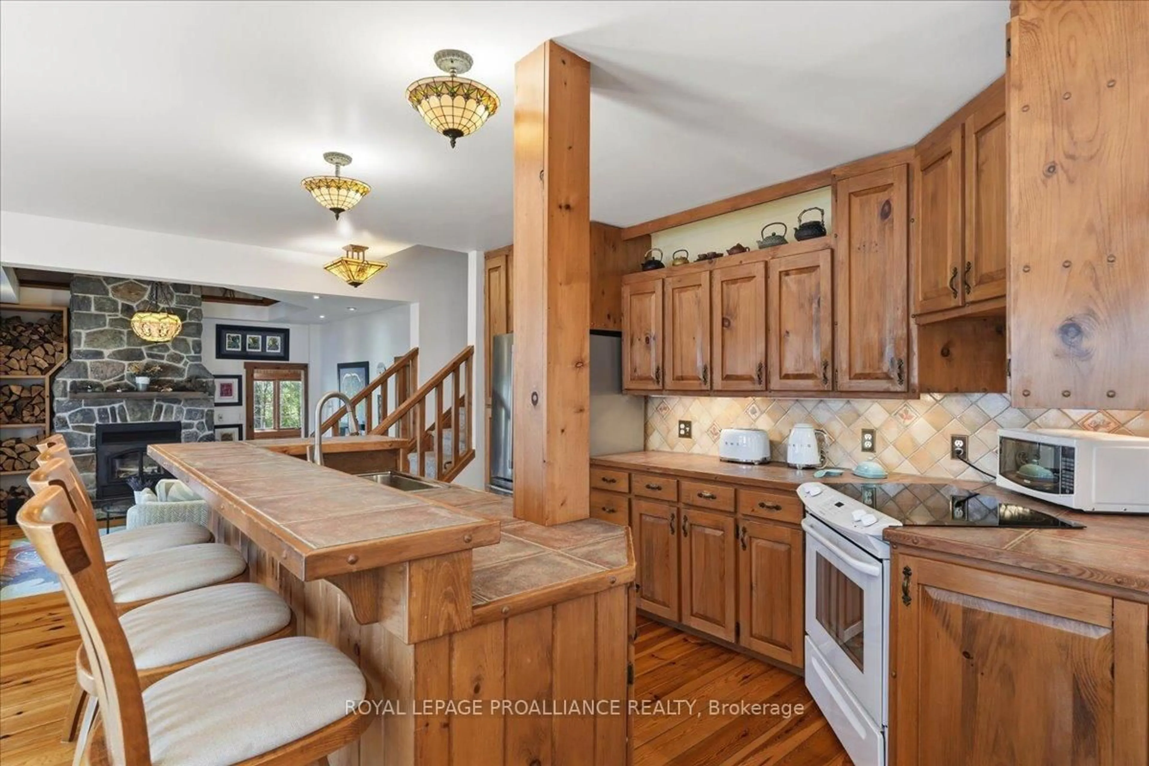 Open concept kitchen, ceramic/tile floor for 1421 Turtle Lake Lane, Plevna Ontario K0H 2M0