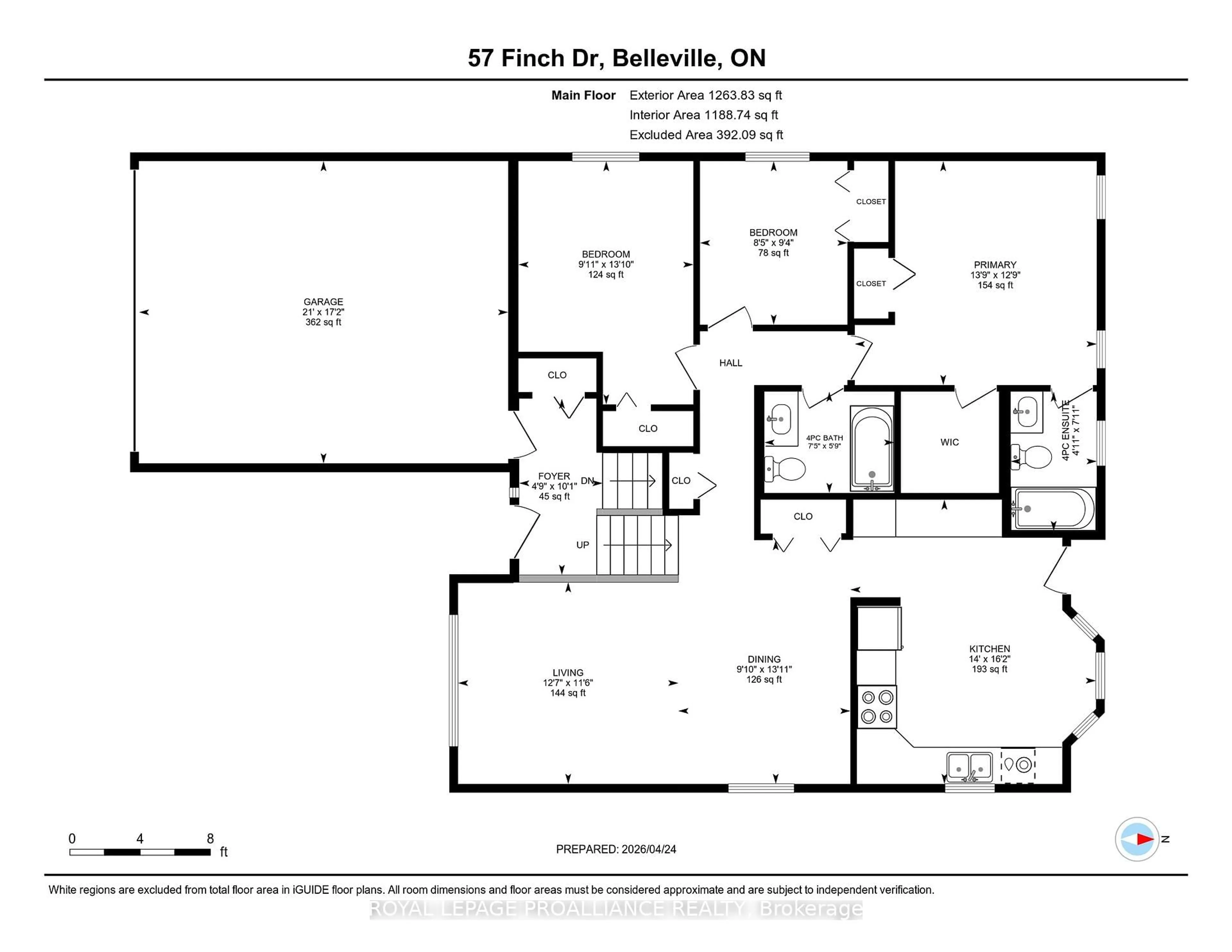 Floor plan for 57 Finch Dr, Belleville Ontario K8P 5M6