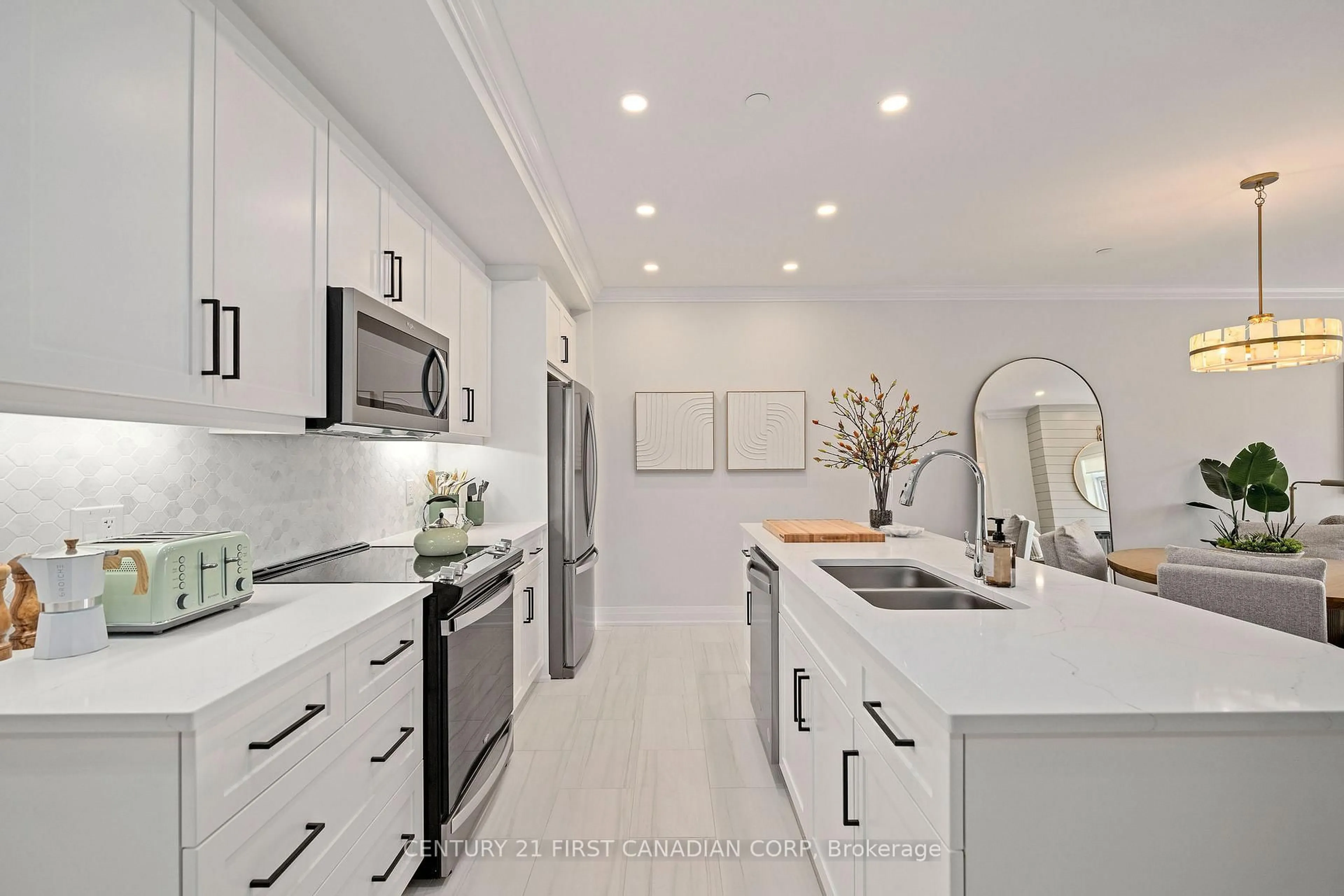 Contemporary kitchen, ceramic/tile floor for 1560 Upper West Ave #307, London South Ontario N6K 0M4