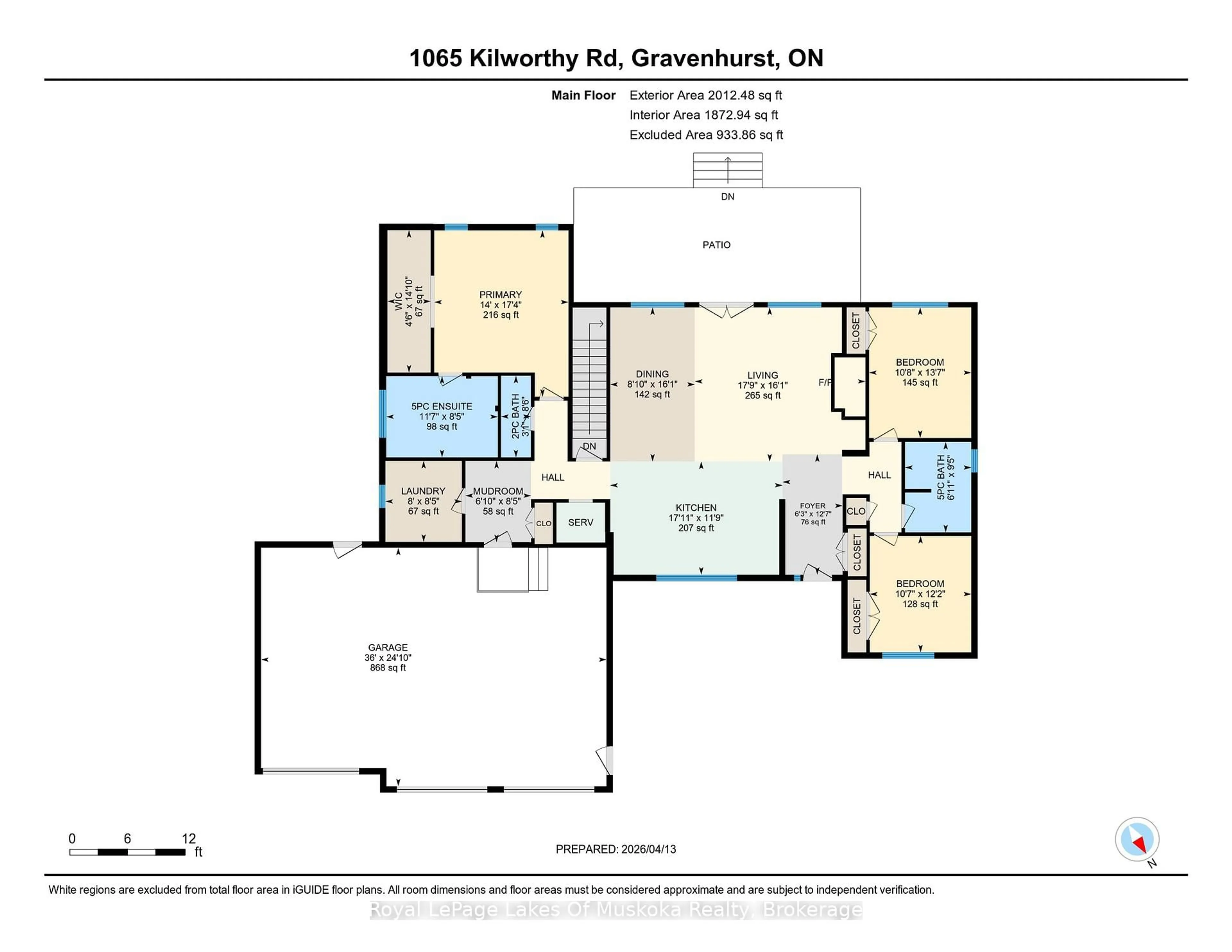 Floor plan for 1065 Kilworthy Rd, Gravenhurst Ontario P0E 1G0