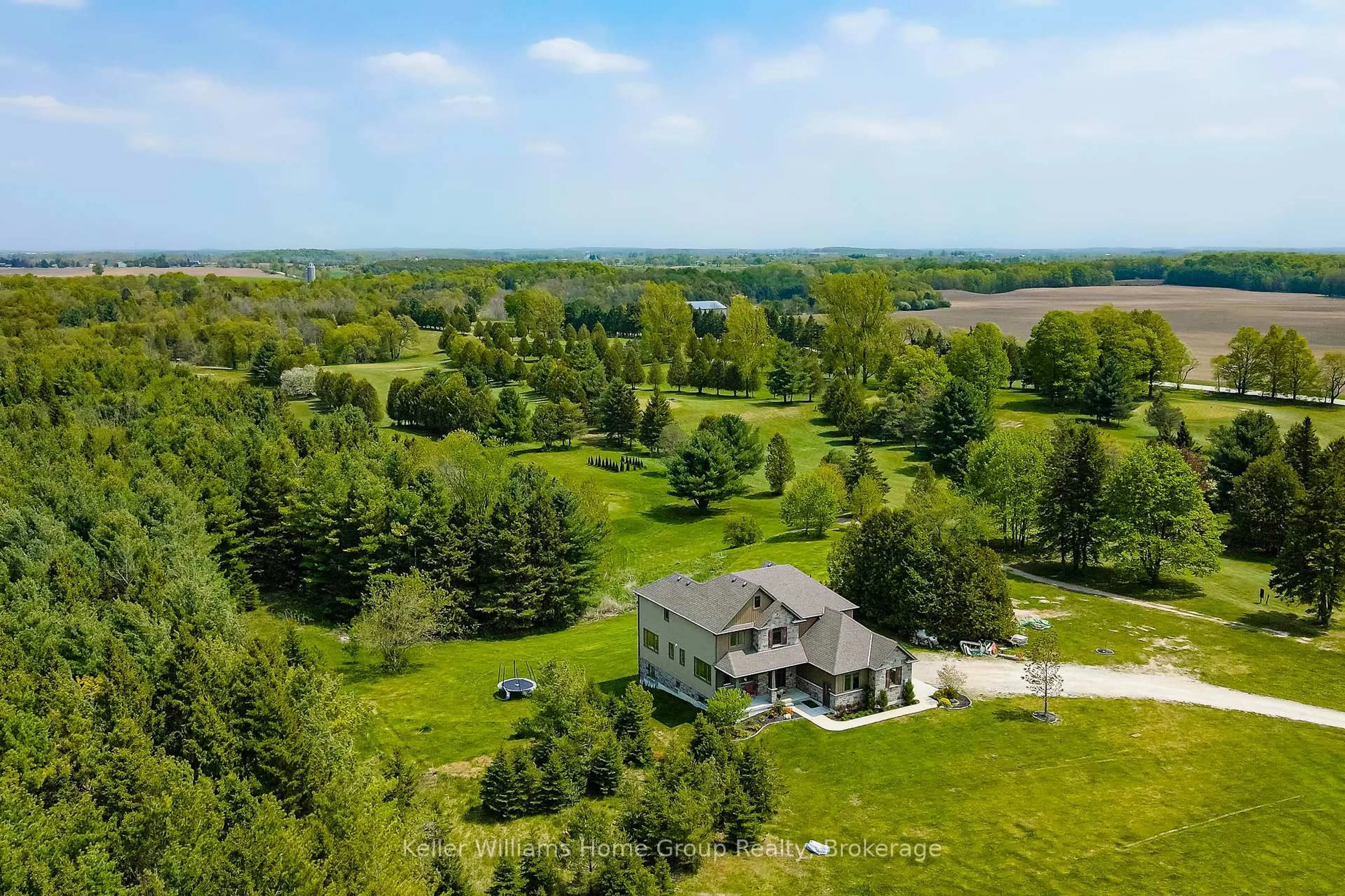 A pic from outside/outdoor area/front of a property/back of a property/a pic from drone, water/lake/river/ocean view for 312015 Highway 6, West Grey Ontario N0G 1C0