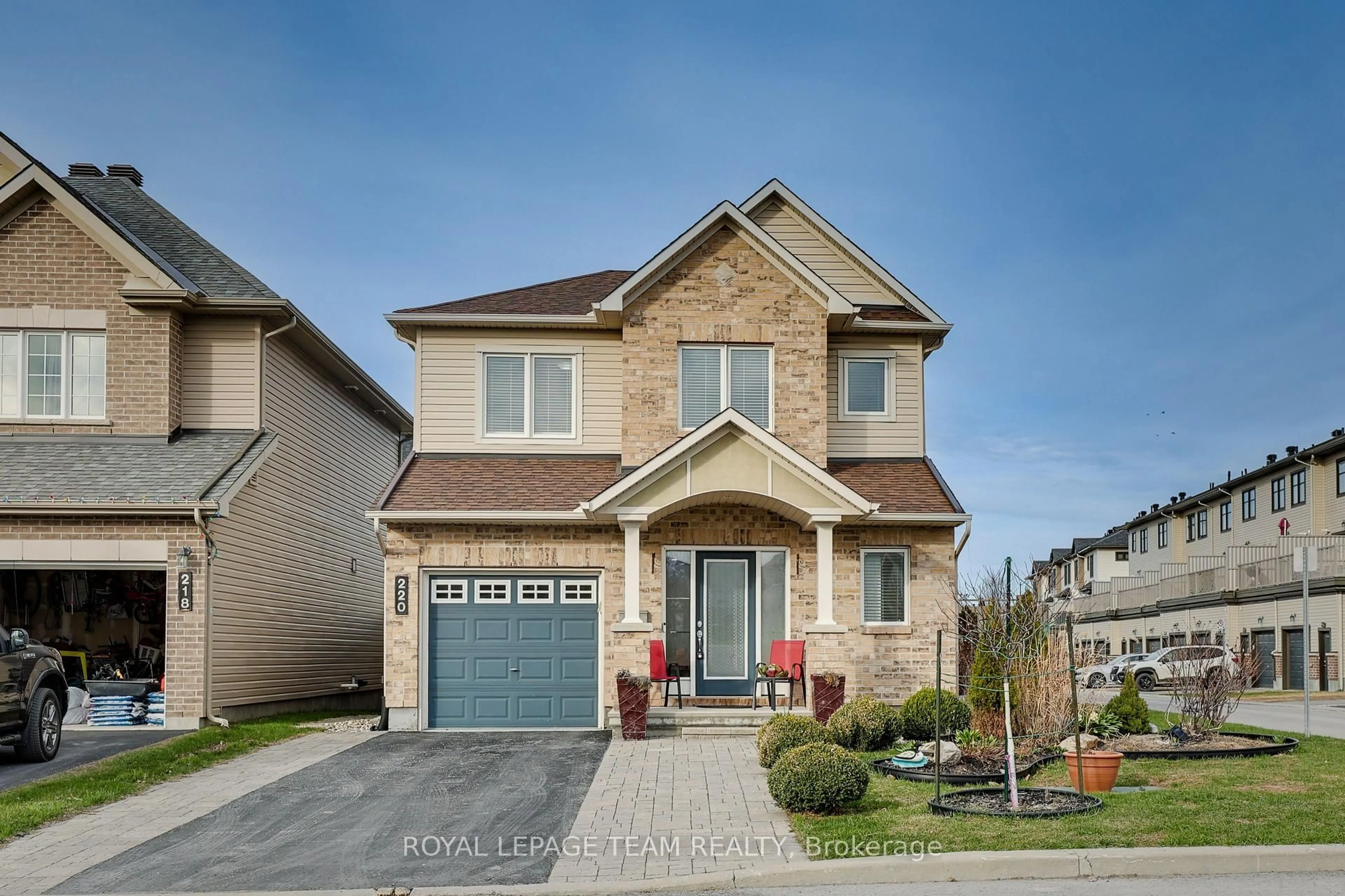 Home with brick exterior material, street for 220 Mission Trail Cres, Ottawa Ontario K2T 0H7