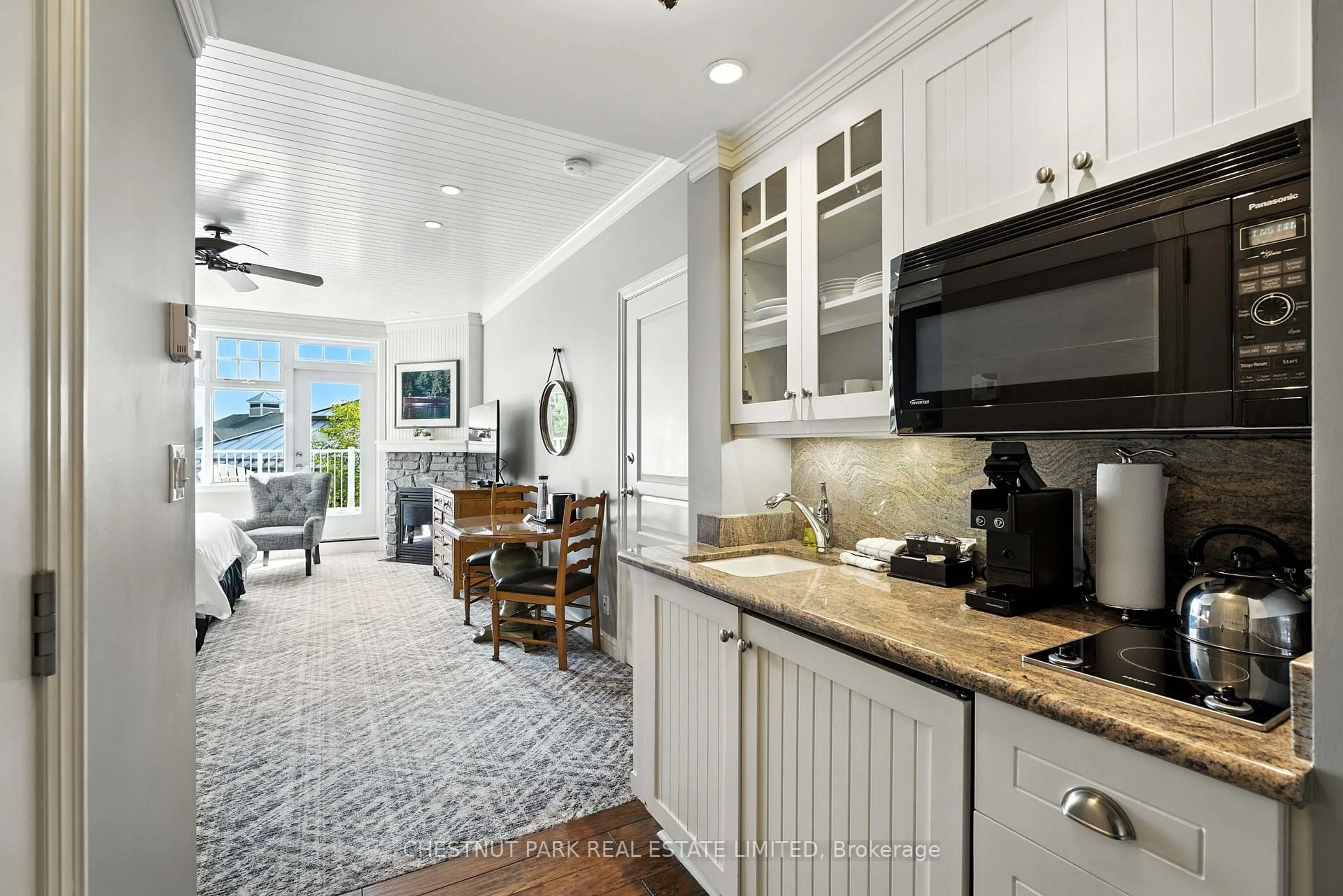 Open concept kitchen, ceramic/tile floor for 1050 Paignton House Rd #1228, Muskoka Lakes Ontario P0B 1G0