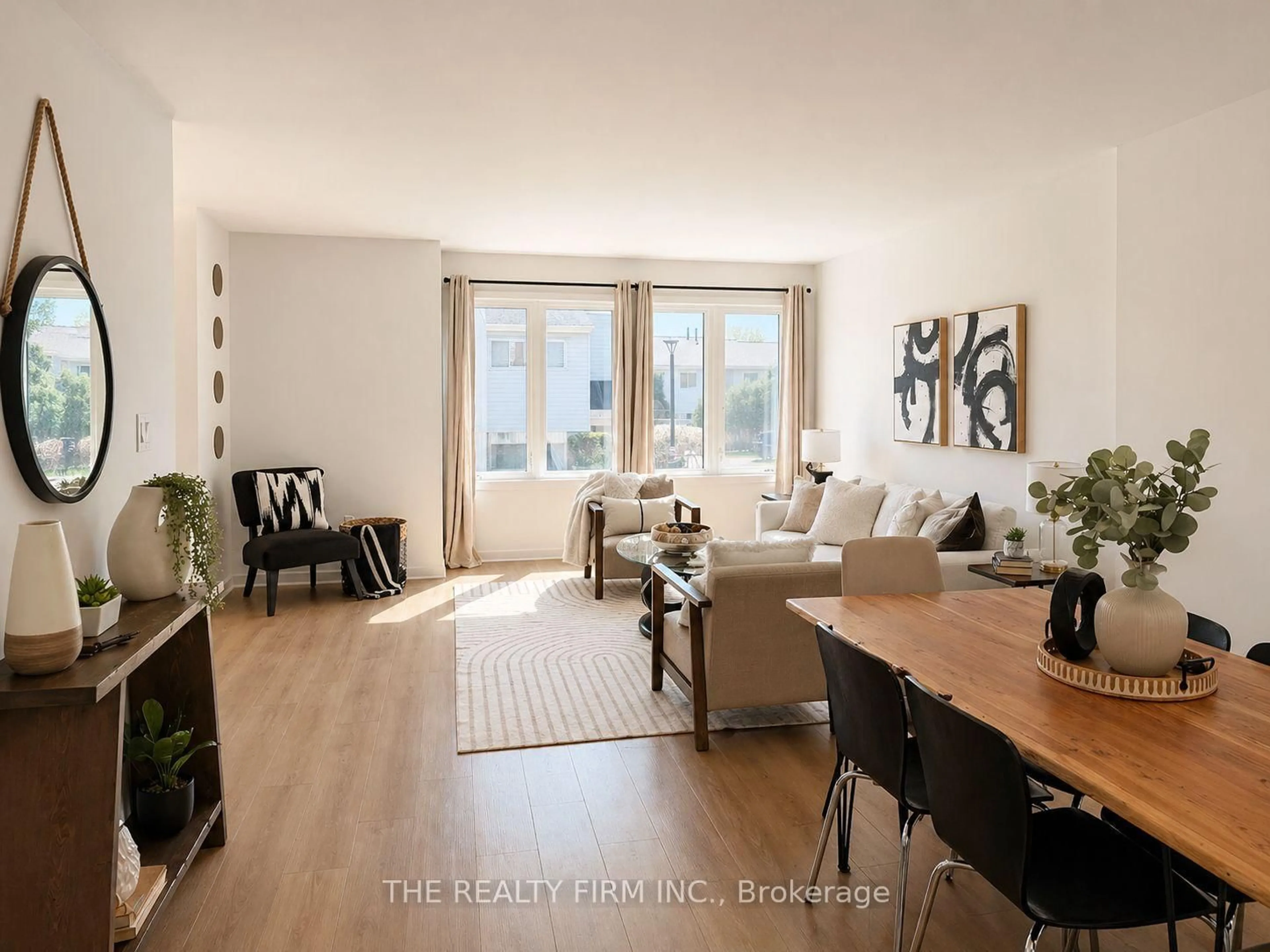 Living room with furniture, wood/laminate floor for 700 Osgoode Dr #60, London South Ontario N6E 2H1