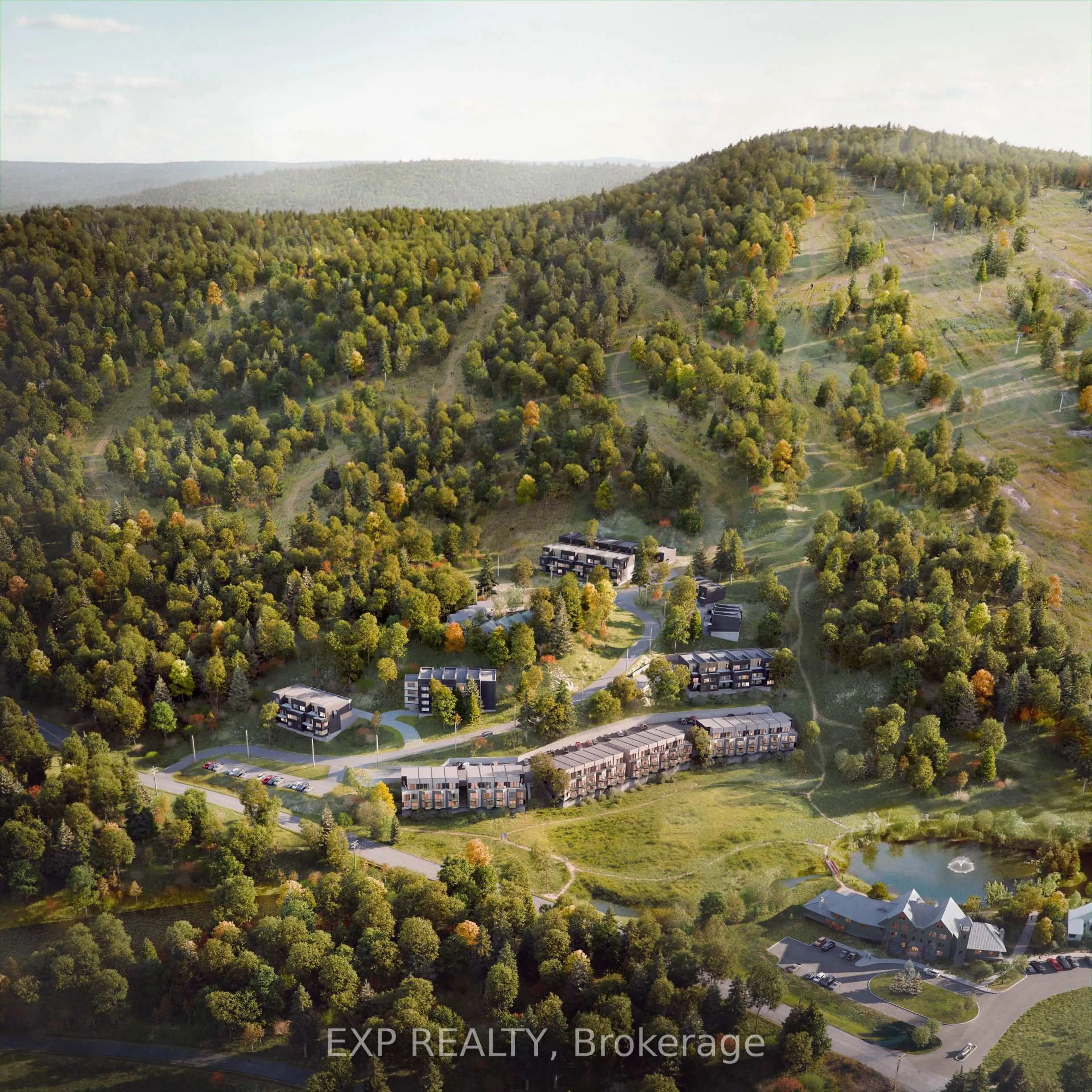 A pic from outside/outdoor area/front of a property/back of a property/a pic from drone, mountain view for Units 17 & 18 Mary Joanne Dr, Calabogie Ontario K0J 1H0