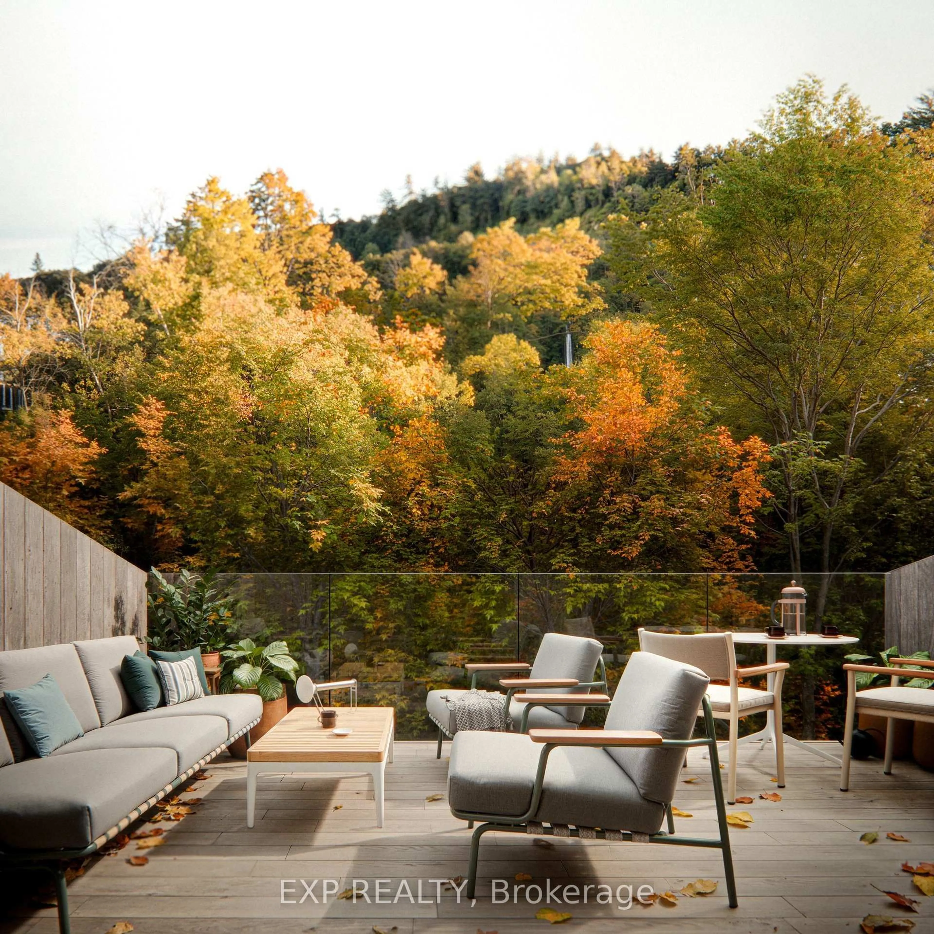 Patio, forest/trees view for Unit 8 Mary Joanne Dr, Calabogie Ontario K0J 1H0