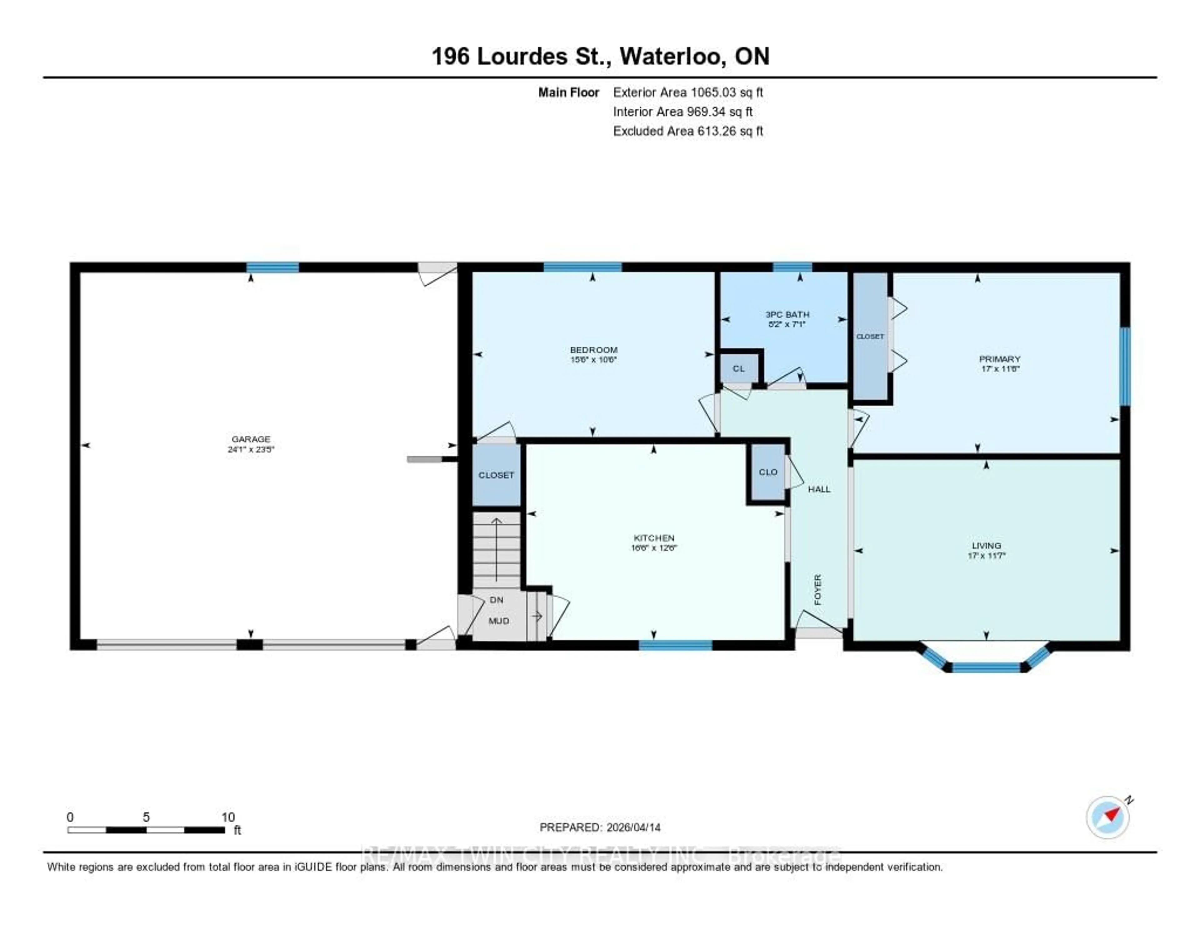 Floor plan for 196 Lourdes St, Waterloo Ontario N2L 1N7
