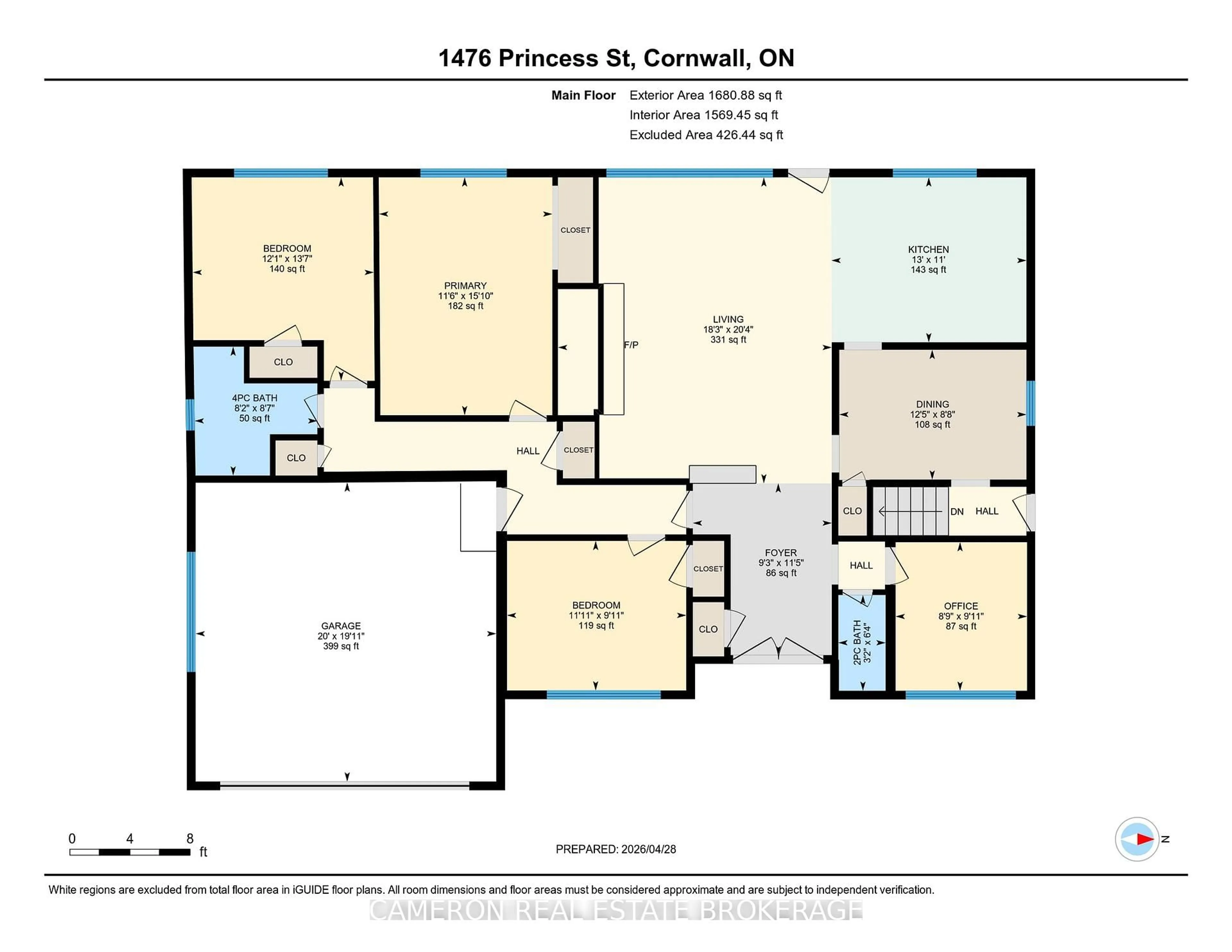 Floor plan for 1476 Princess St, Cornwall Ontario K6J 1S7