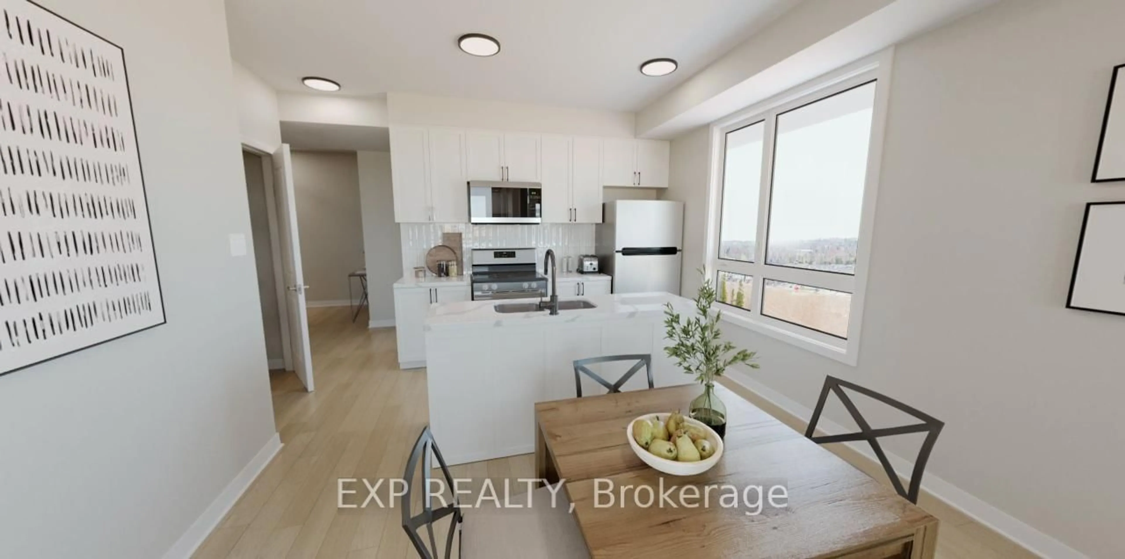 Open concept kitchen, ceramic/tile floor for 500 Silhouette Private, Ottawa Ontario K2J 4S3