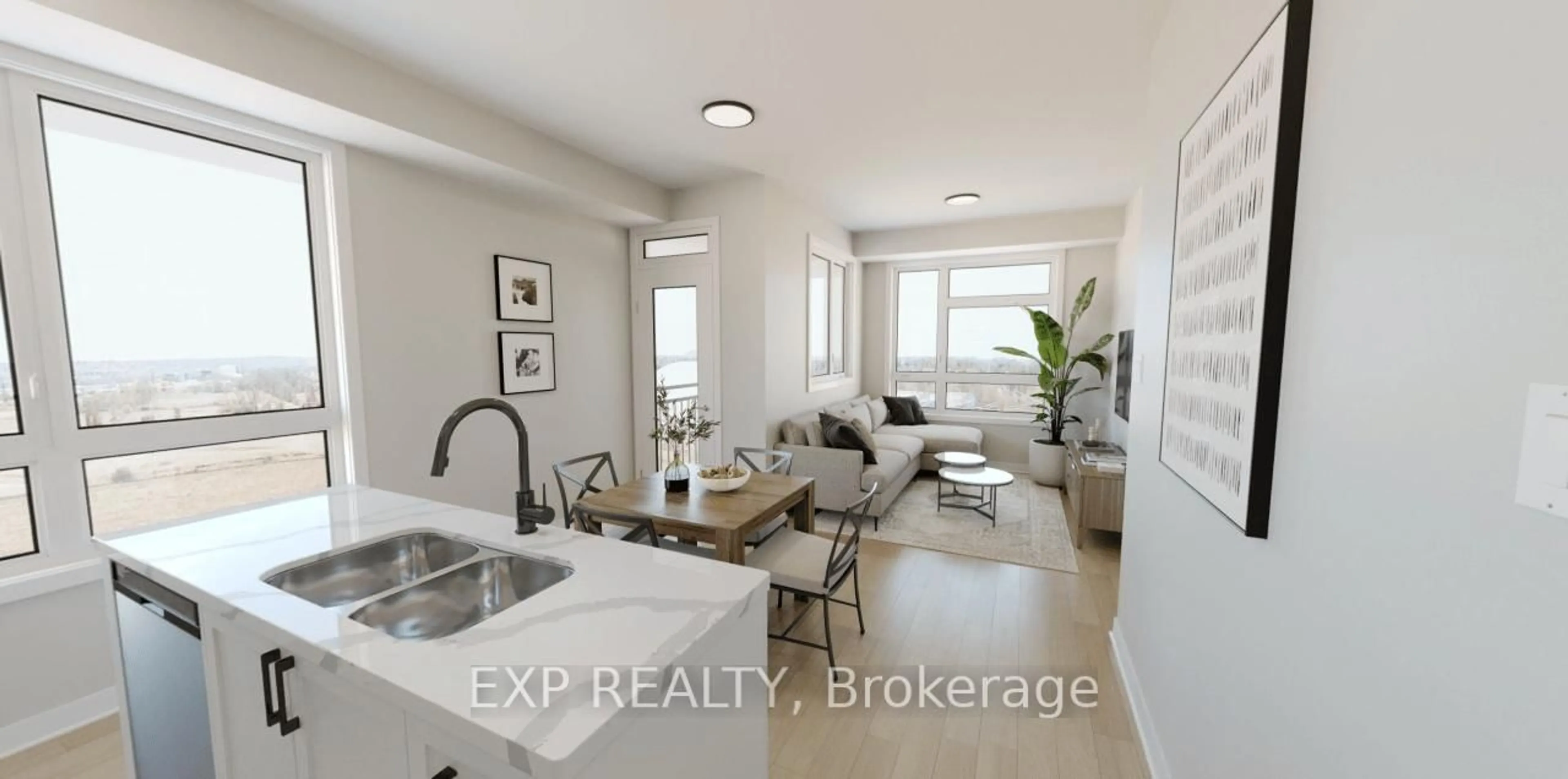 Open concept kitchen, ceramic/tile floor for 500 Silhouette Private, Ottawa Ontario K2J 4S3