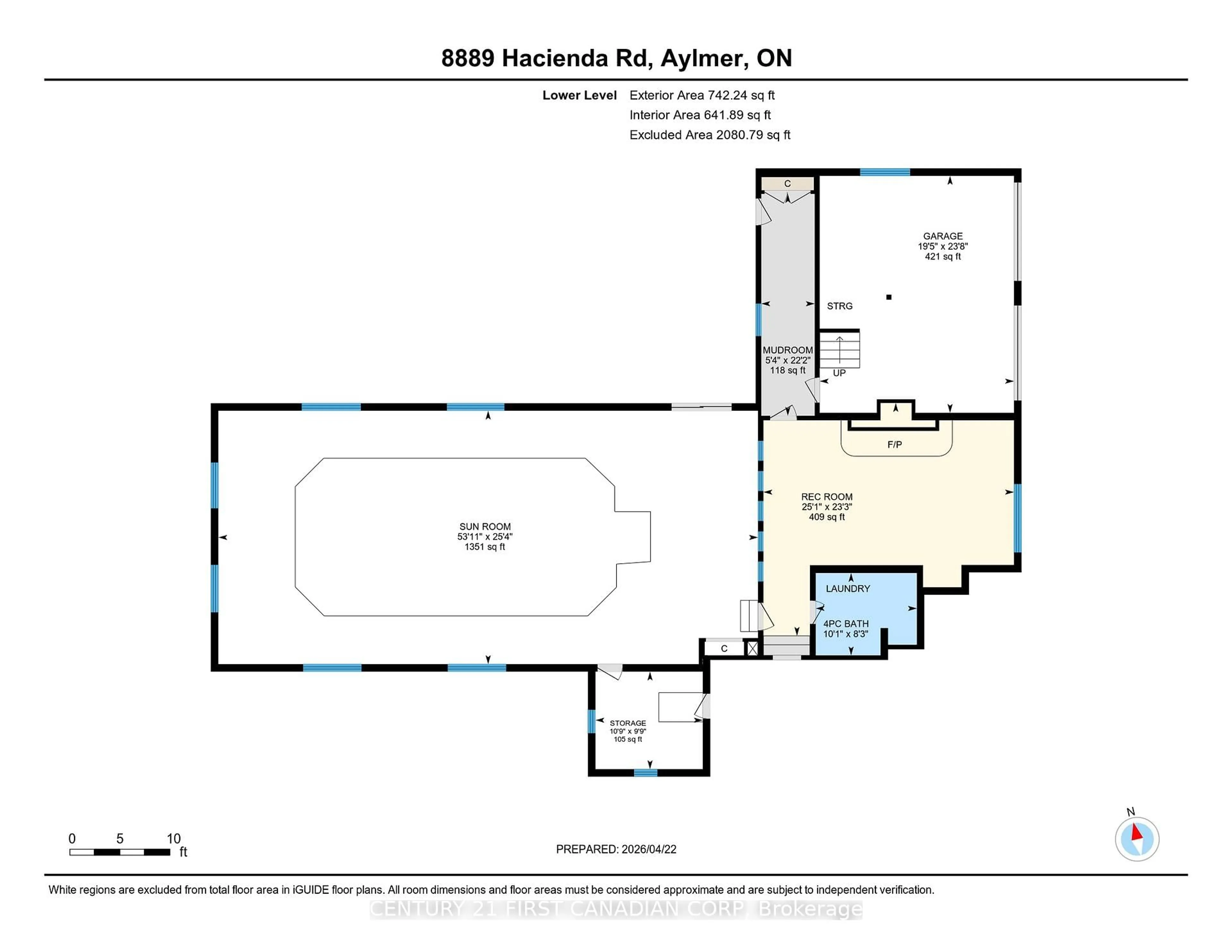 Floor plan for 8889 Hacienda Rd, Malahide Ontario N5H 2R1