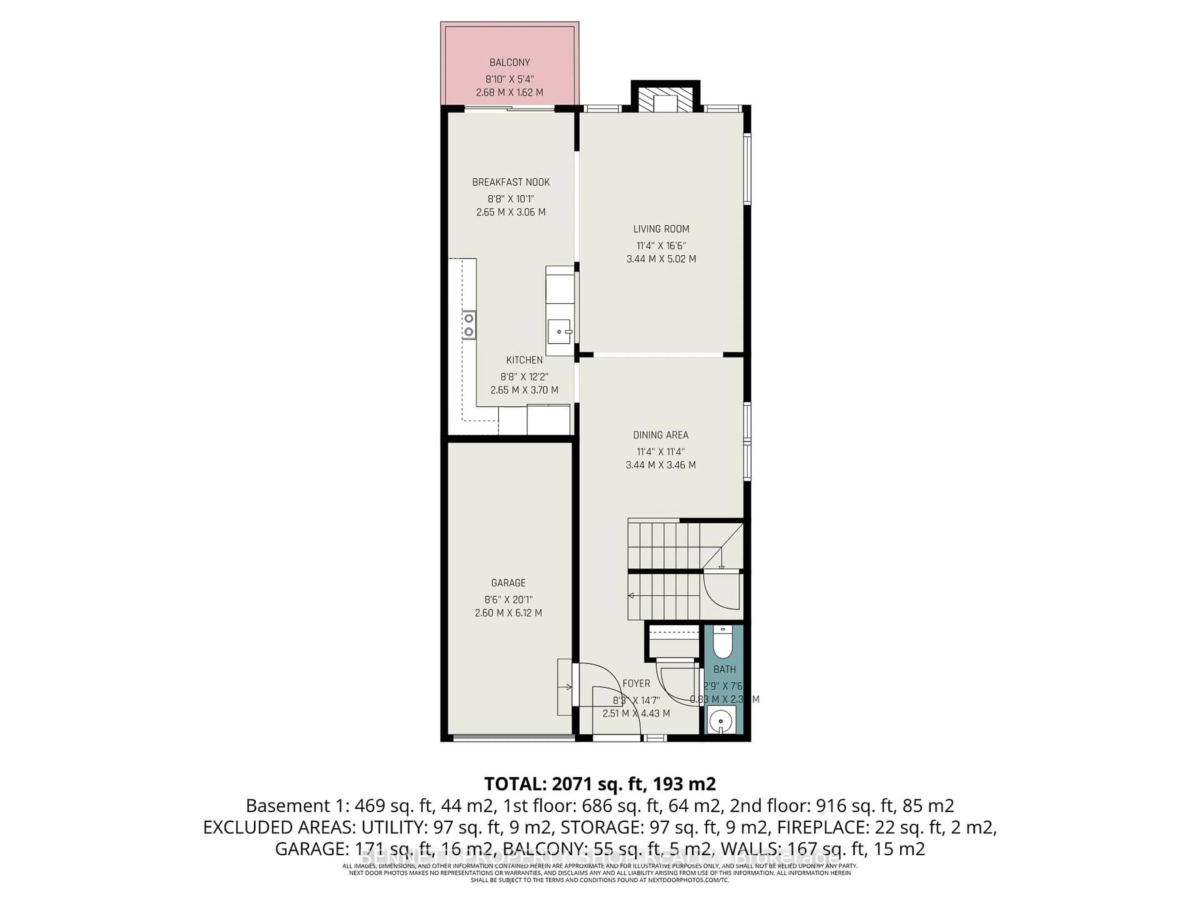 Floor plan for 159 Conifer Creek Circ, Ottawa Ontario K2M 0M2