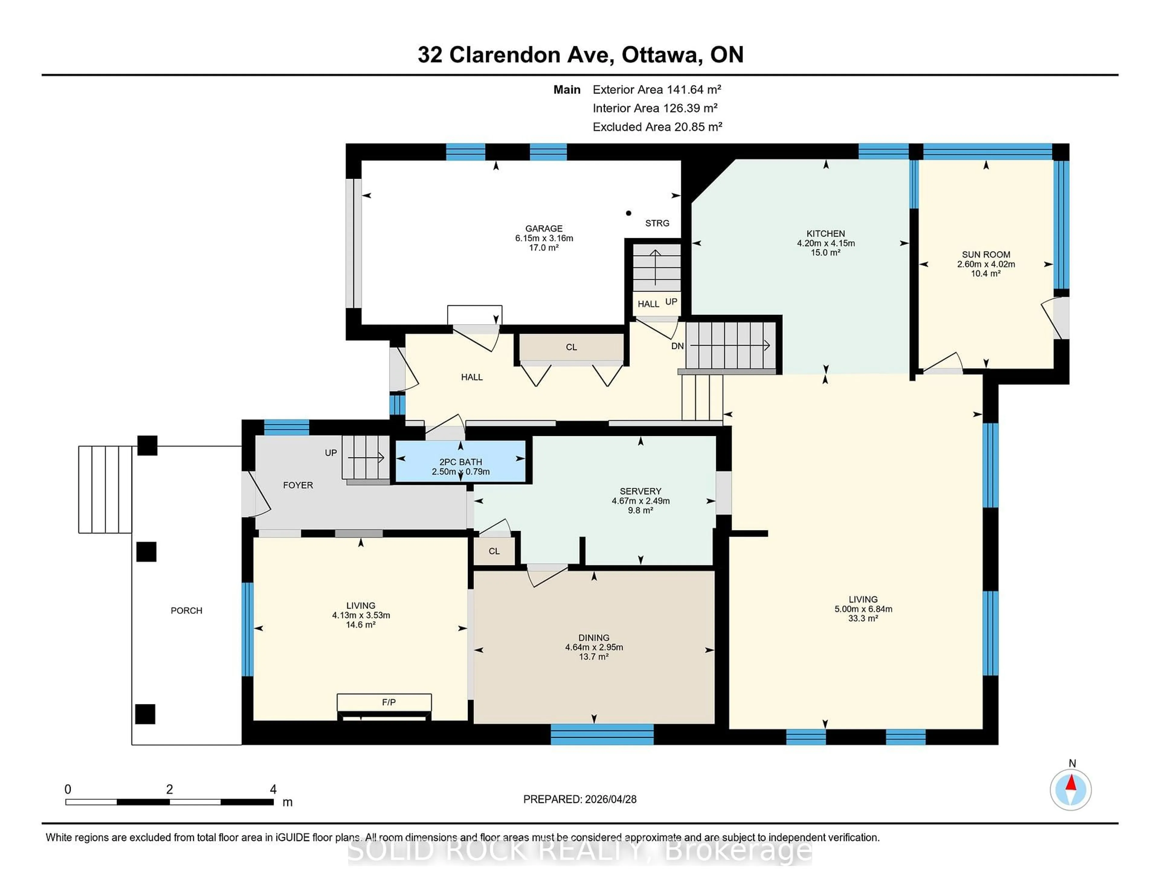 Floor plan for 32 Clarendon Ave, Ottawa Ontario K1Y 0P2