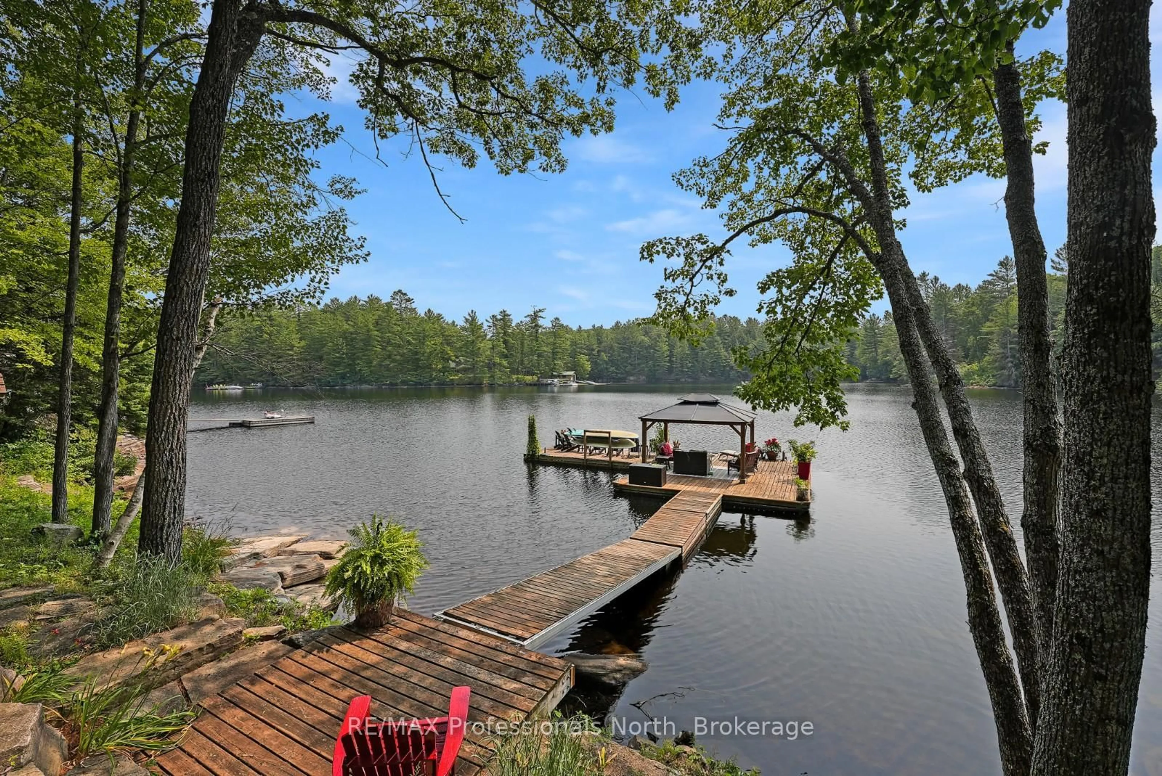 Patio, water/lake/river/ocean view for 1111 Jones Rd, Algonquin Highlands Ontario K0M 1S0