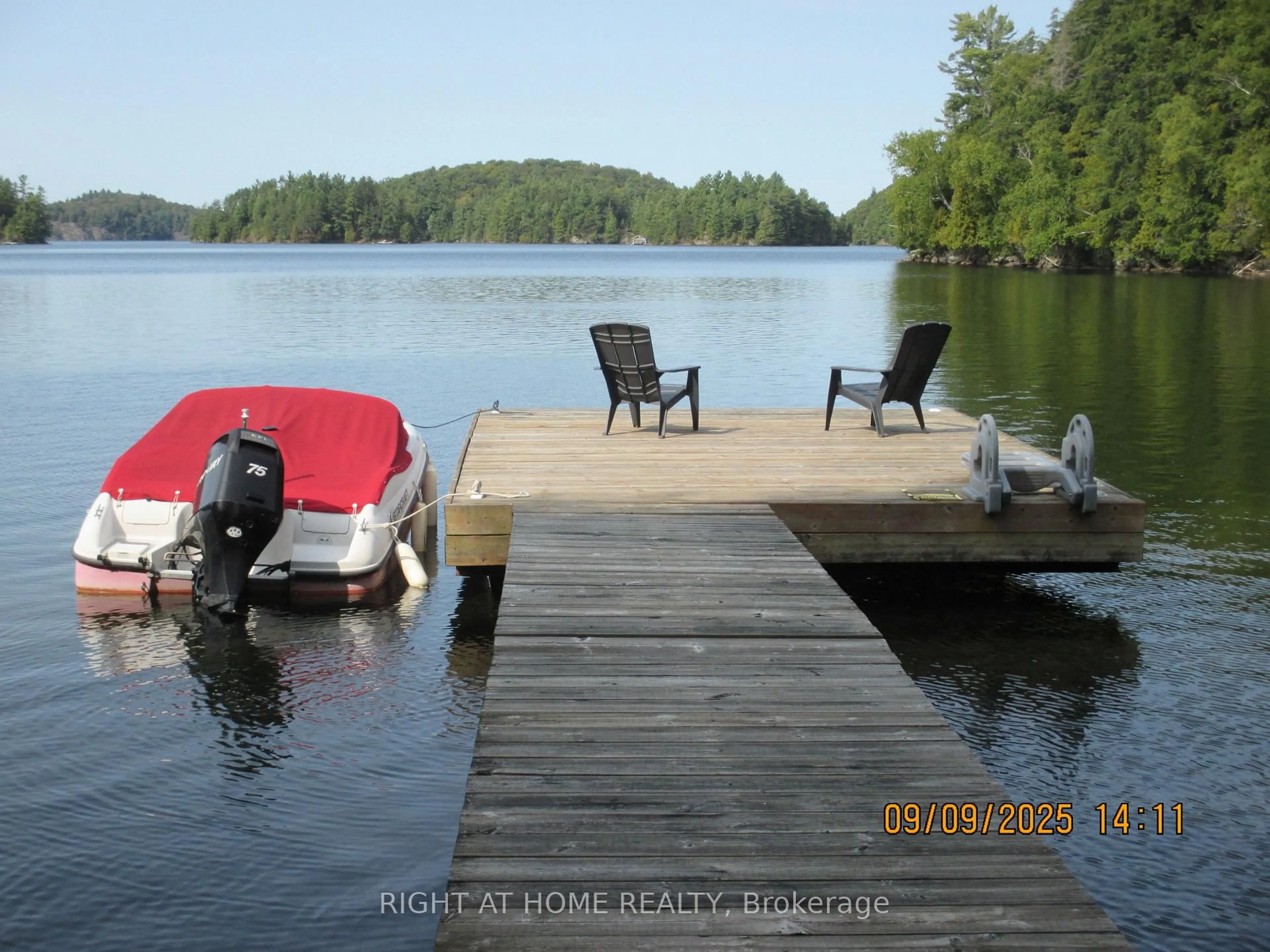 Patio, water/lake/river/ocean view for 1073 Joshs Bay Rd, Muskoka Lakes Ontario P0B 1M0