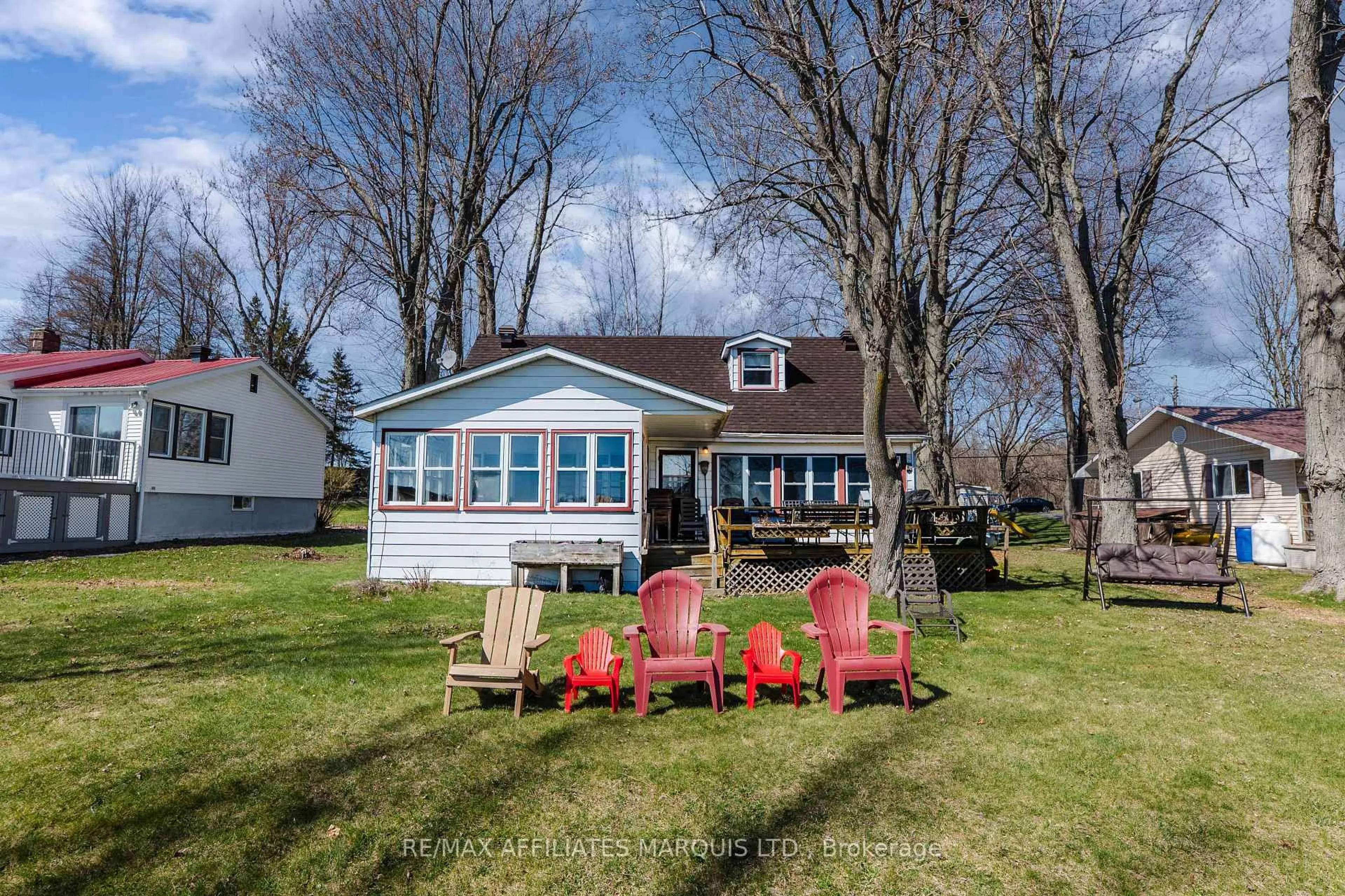 A pic from outside/outdoor area/front of a property/back of a property/a pic from drone, water/lake/river/ocean view for 11 Hamilton Island Rd, South Glengarry Ontario K0C 2E0