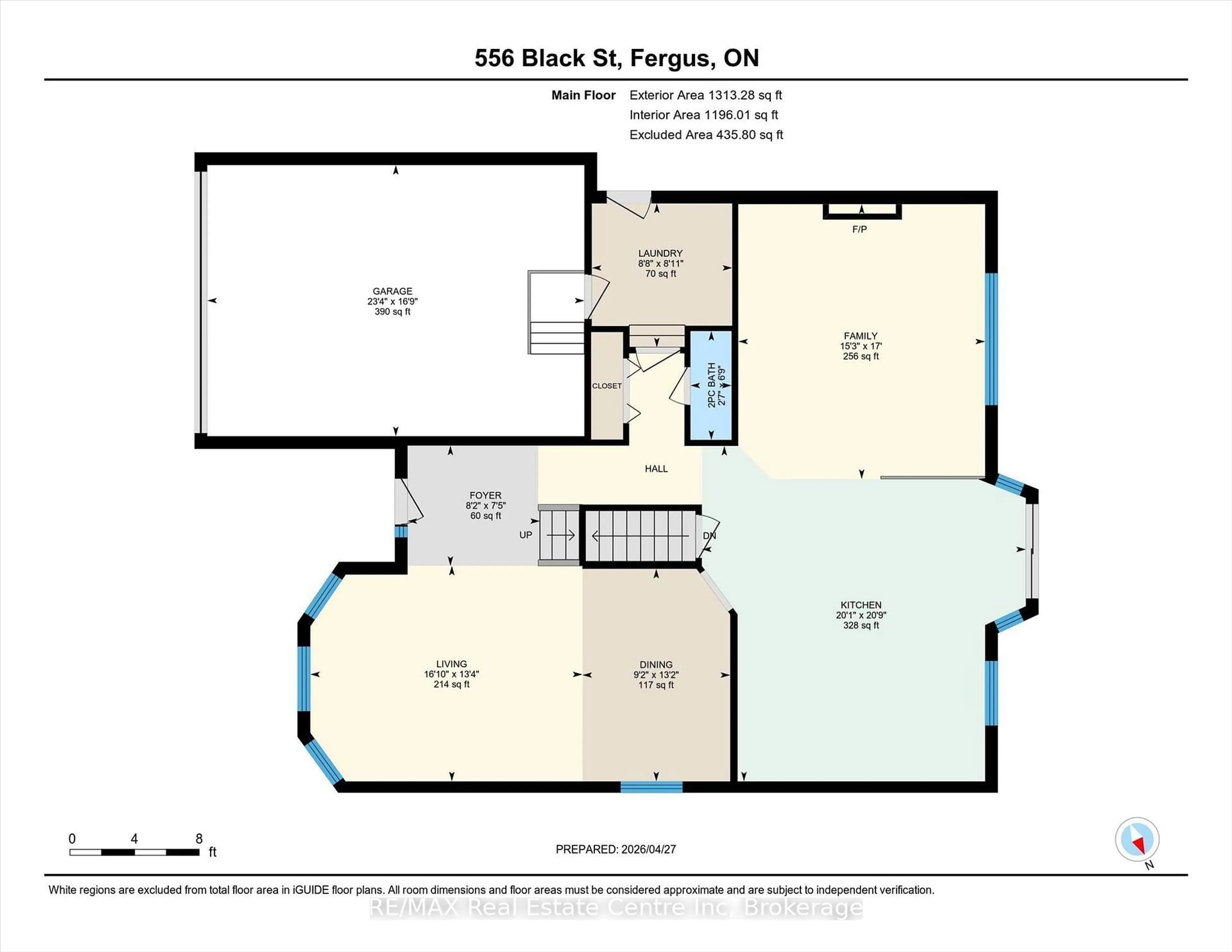 Floor plan for 556 Black St, Centre Wellington Ontario N1M 0A3