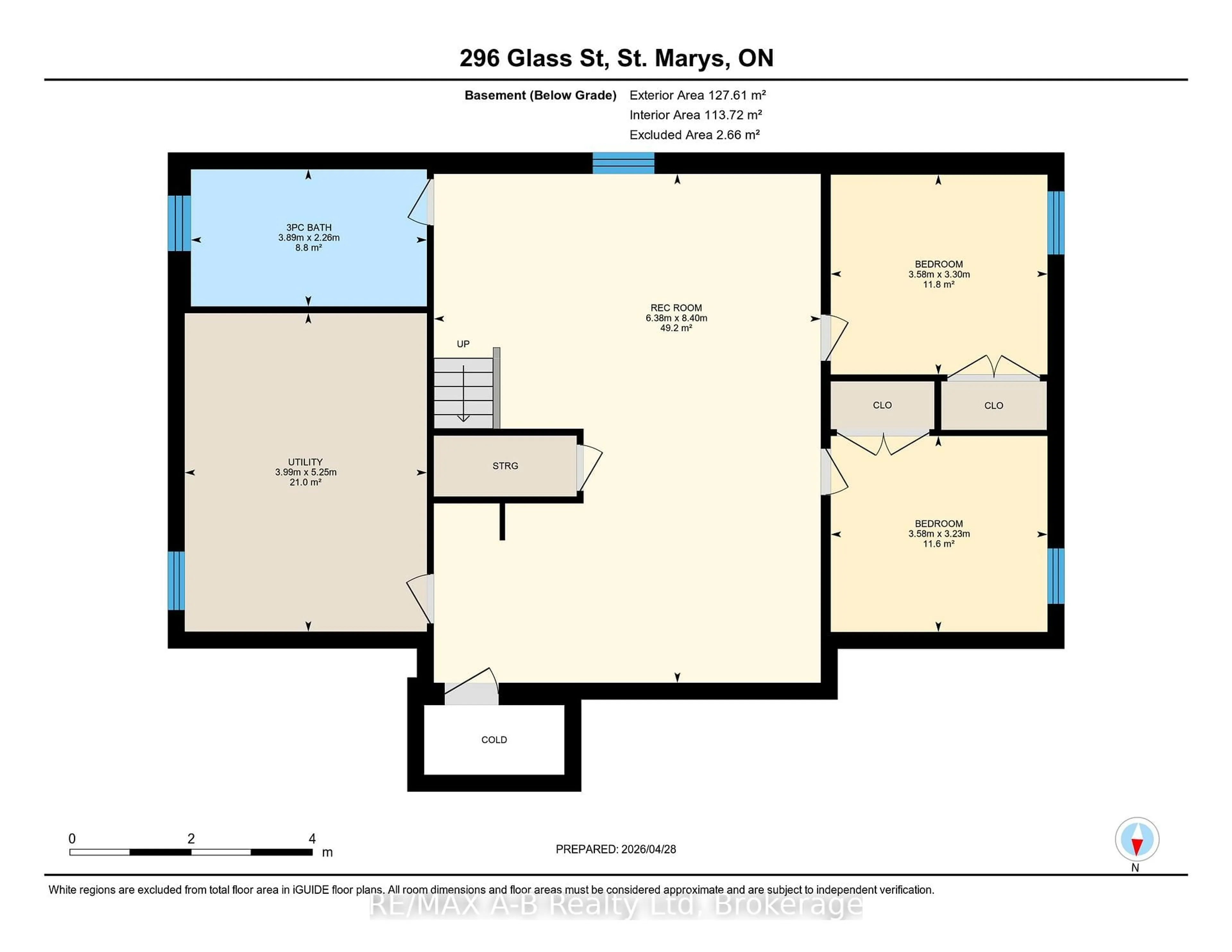 Floor plan for 296 Glass St, St. Marys Ontario N4X 1E5