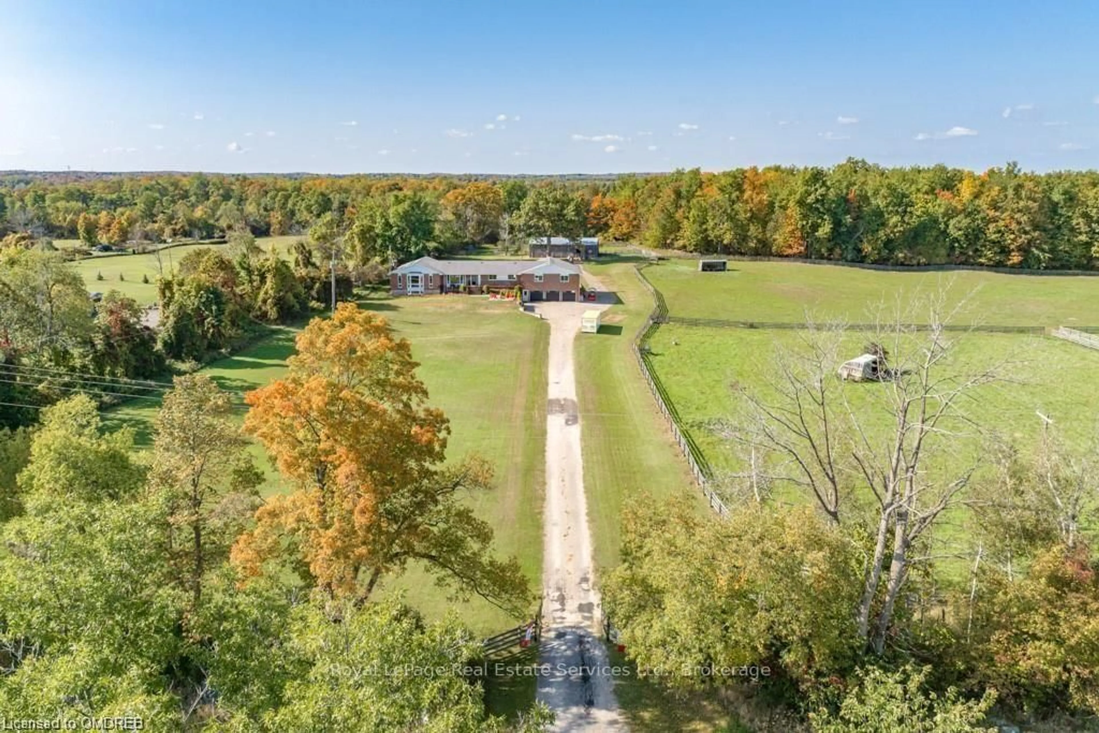 A pic from outside/outdoor area/front of a property/back of a property/a pic from drone, water/lake/river/ocean view for 9630 Wellington Road 42, Erin Ontario L7G 4S8