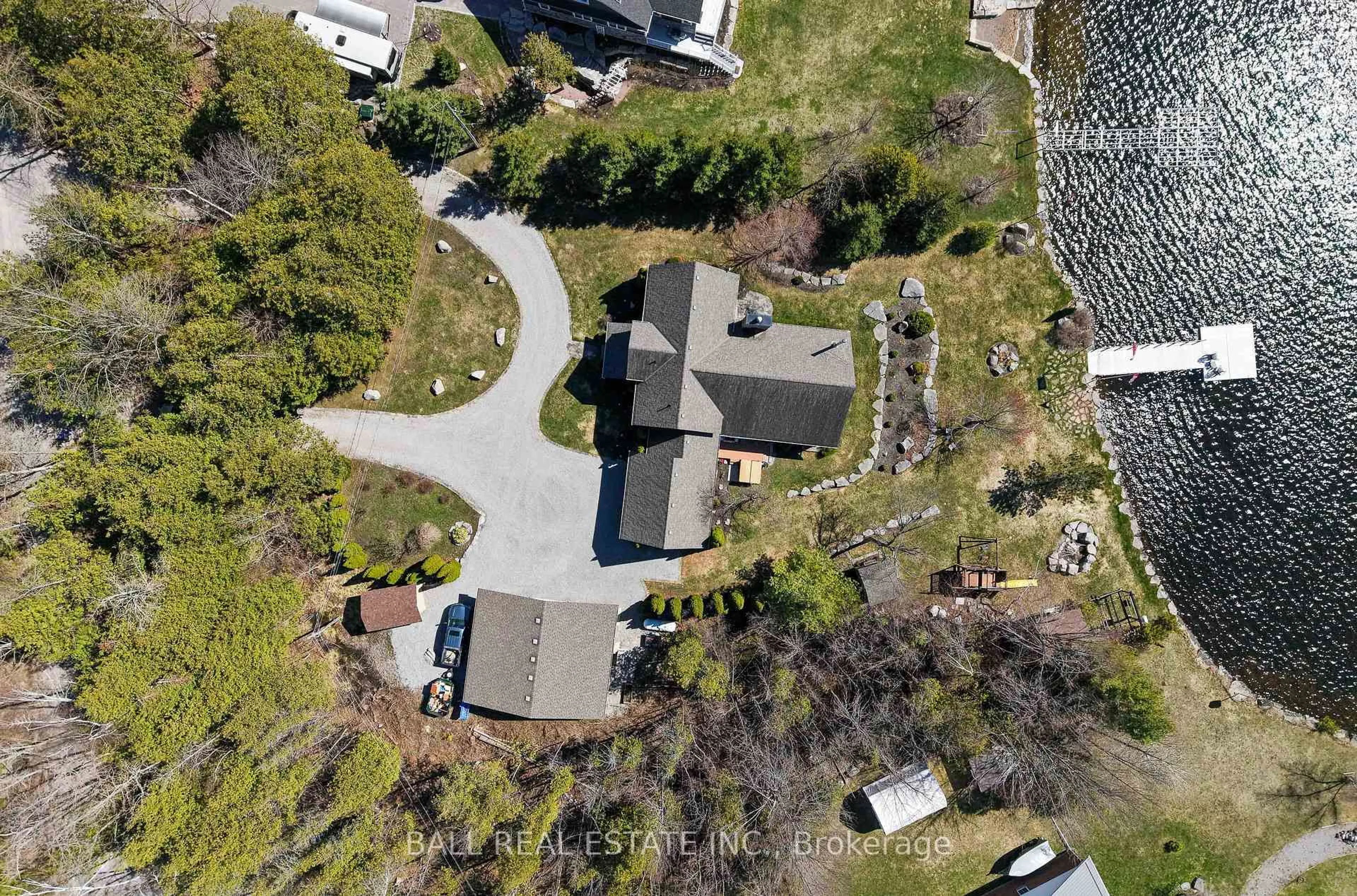 A pic from outside/outdoor area/front of a property/back of a property/a pic from drone, street for 3135 Fire Route 19, Selwyn Ontario K0L 2H0