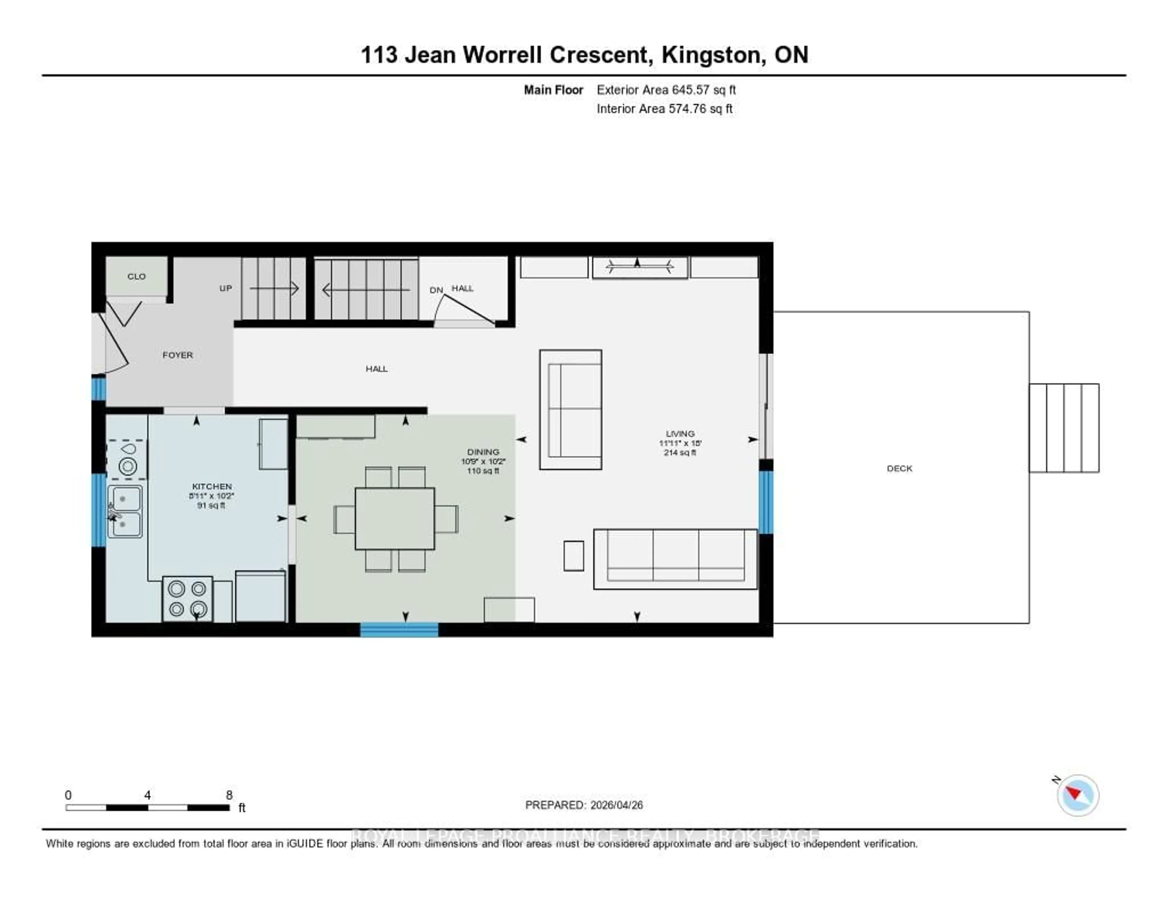 Floor plan for 113 Jean Worrell Cres, Kingston Ontario K7K 6T5