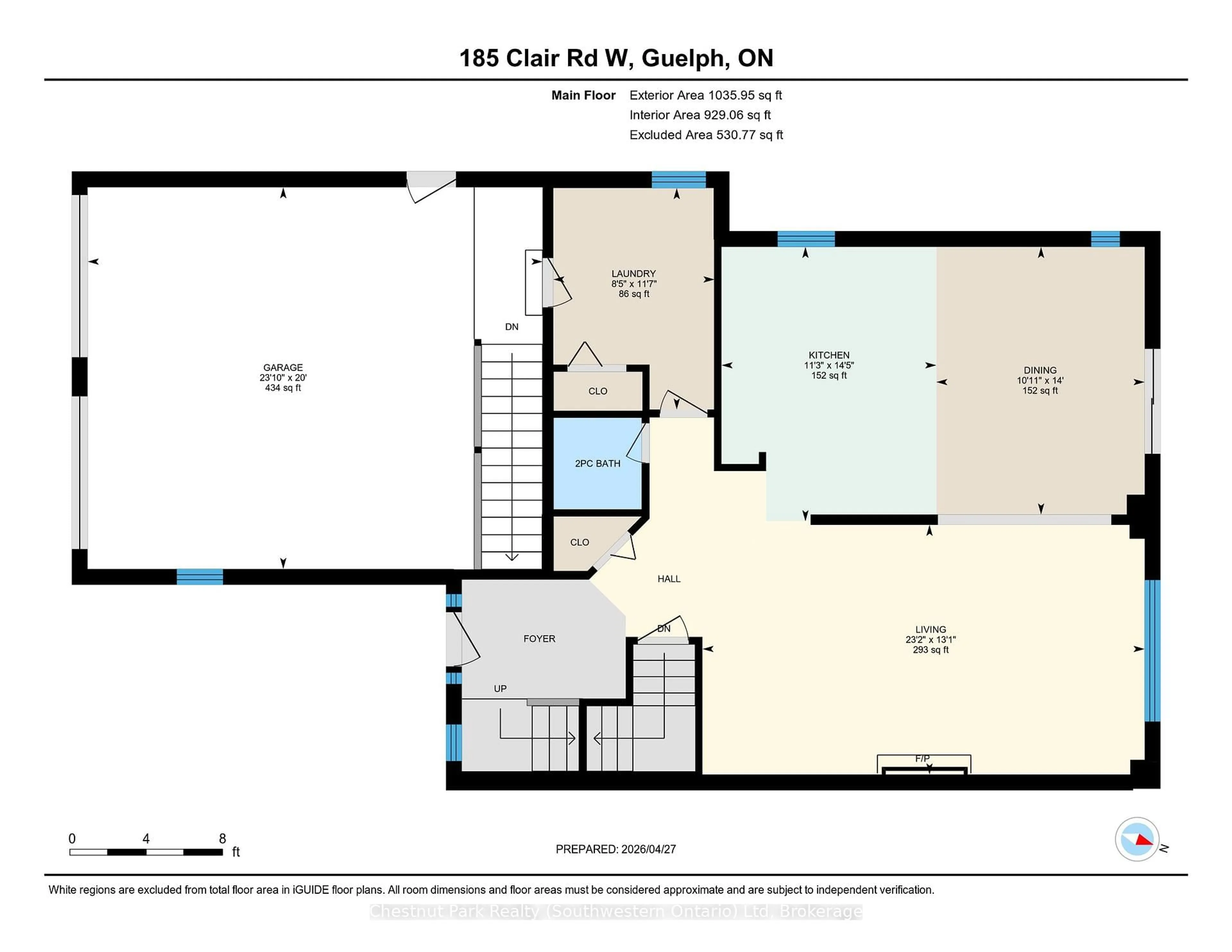 Floor plan for 185 Clair Rd, Guelph Ontario N1L 0A7