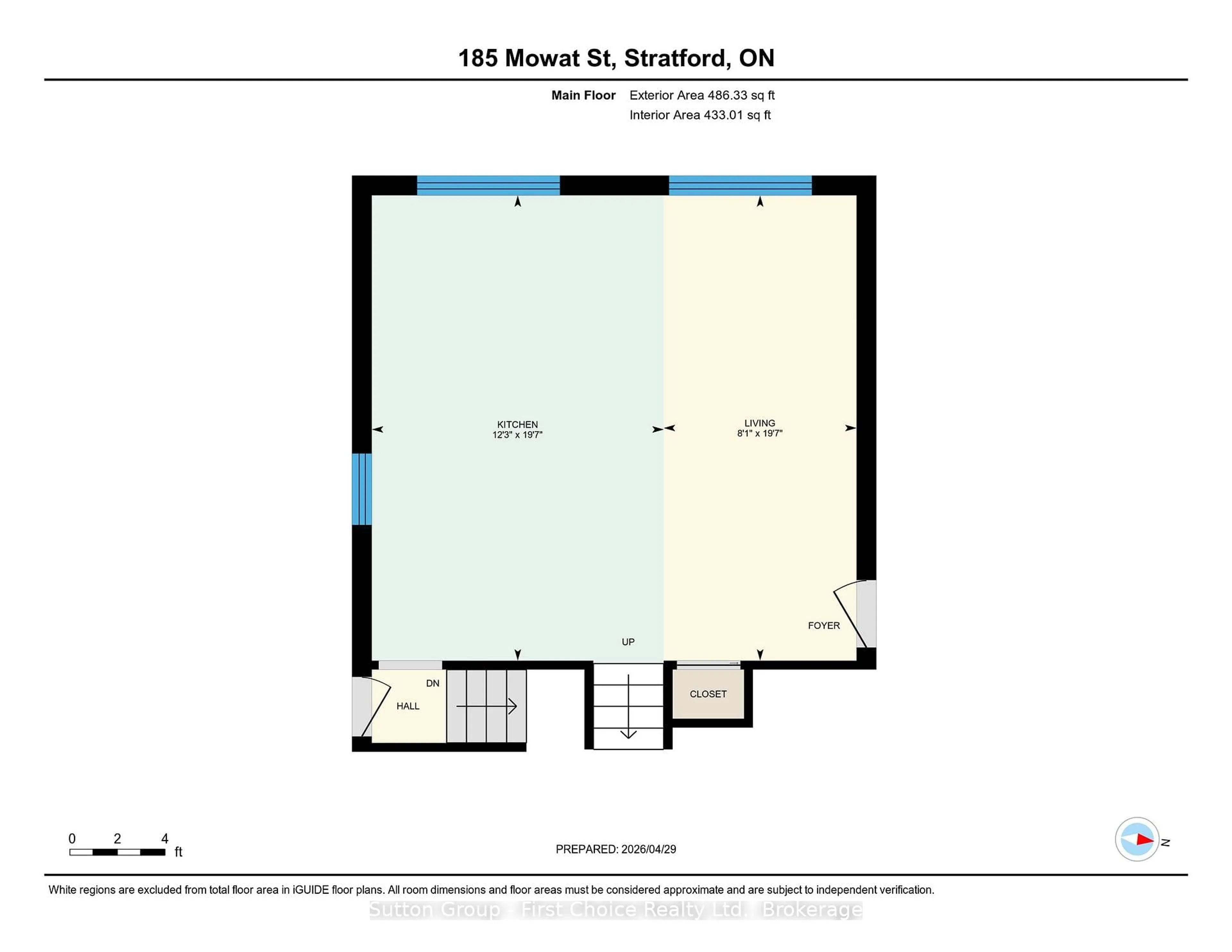 Floor plan for 185 Mowat St, Stratford Ontario N5A 2C2