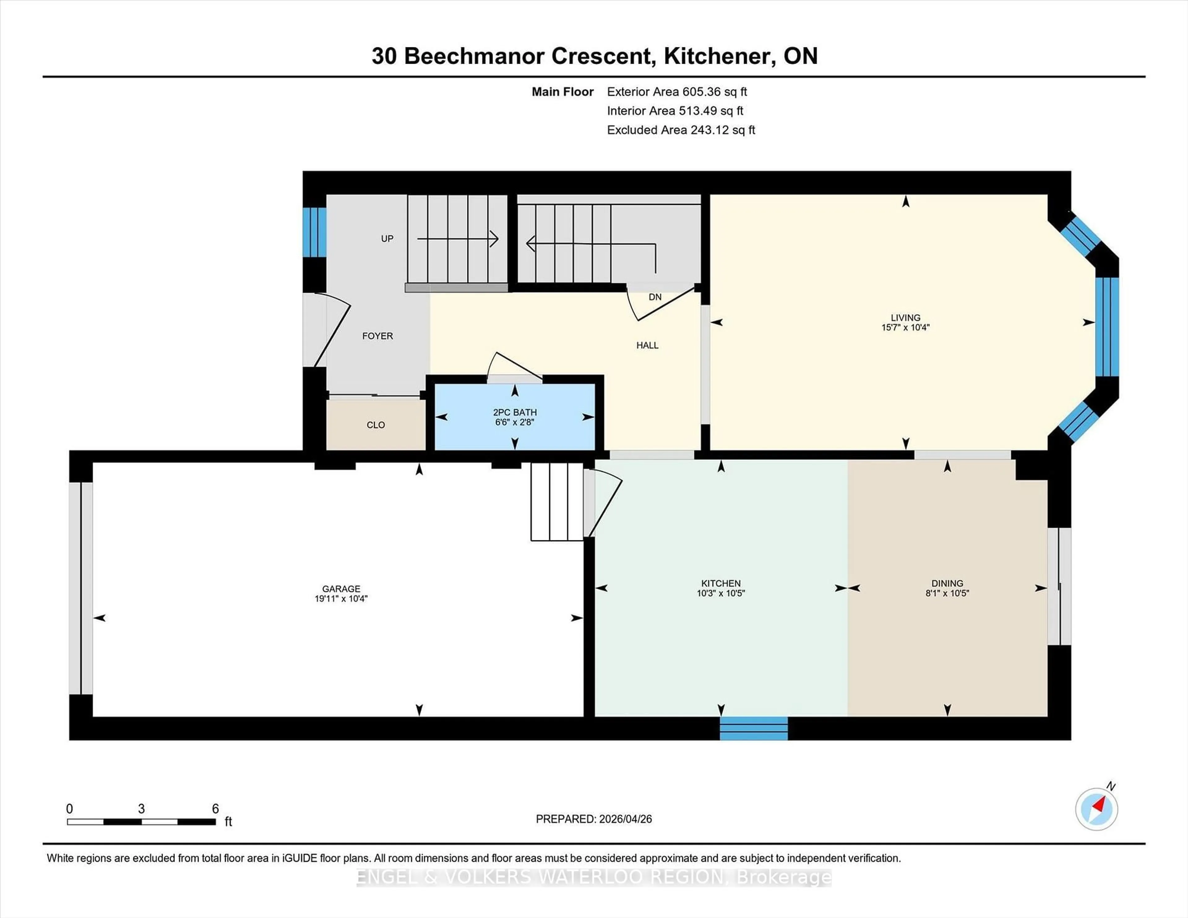 Floor plan for 30 Beechmanor Cres, Kitchener Ontario N2N 3H5