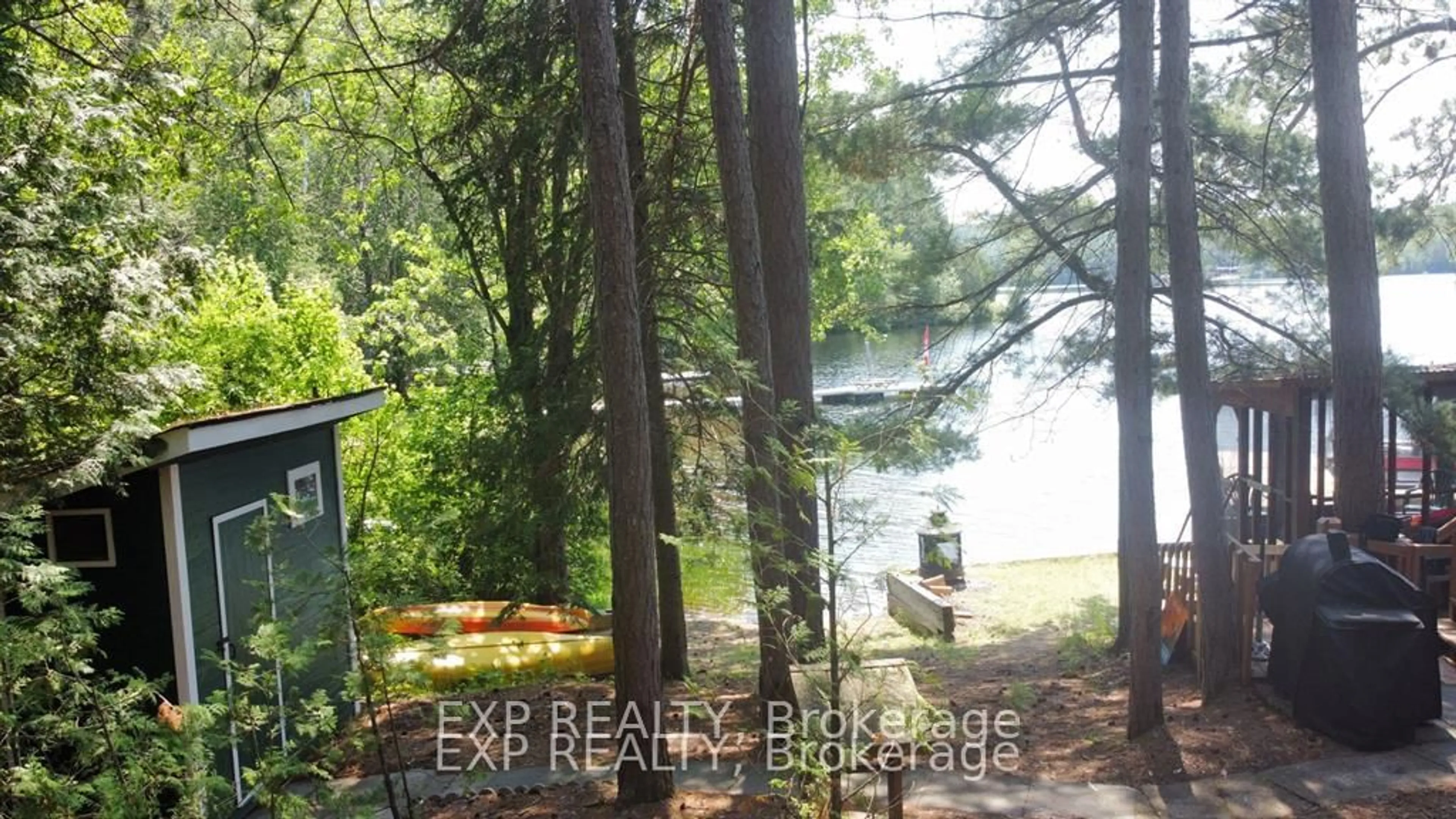 A pic from outside/outdoor area/front of a property/back of a property/a pic from drone, water/lake/river/ocean view for 19 Gorny Lane, Barry's Bay Ontario K0J 1B0