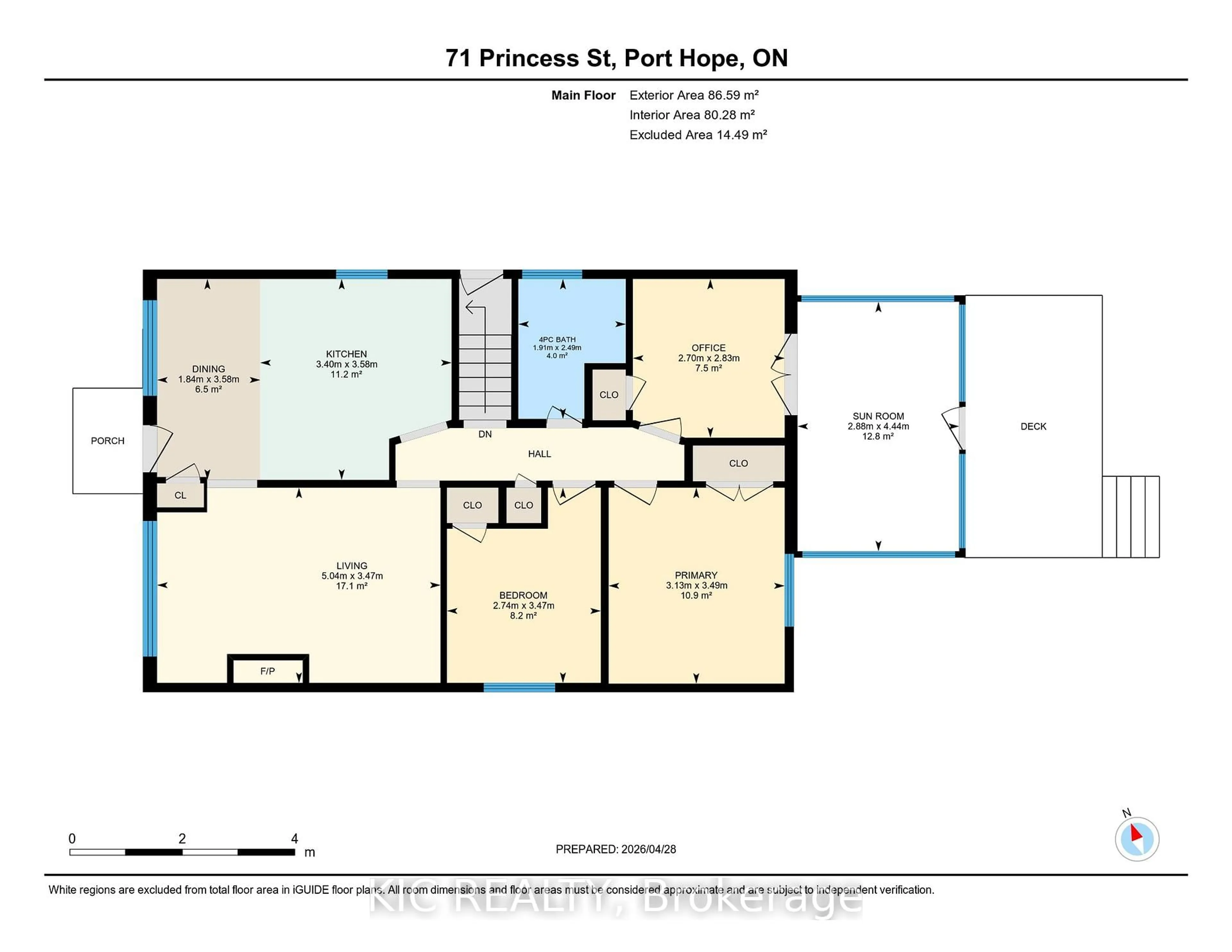 Floor plan for 71 Princess St, Port Hope Ontario L1A 2R2